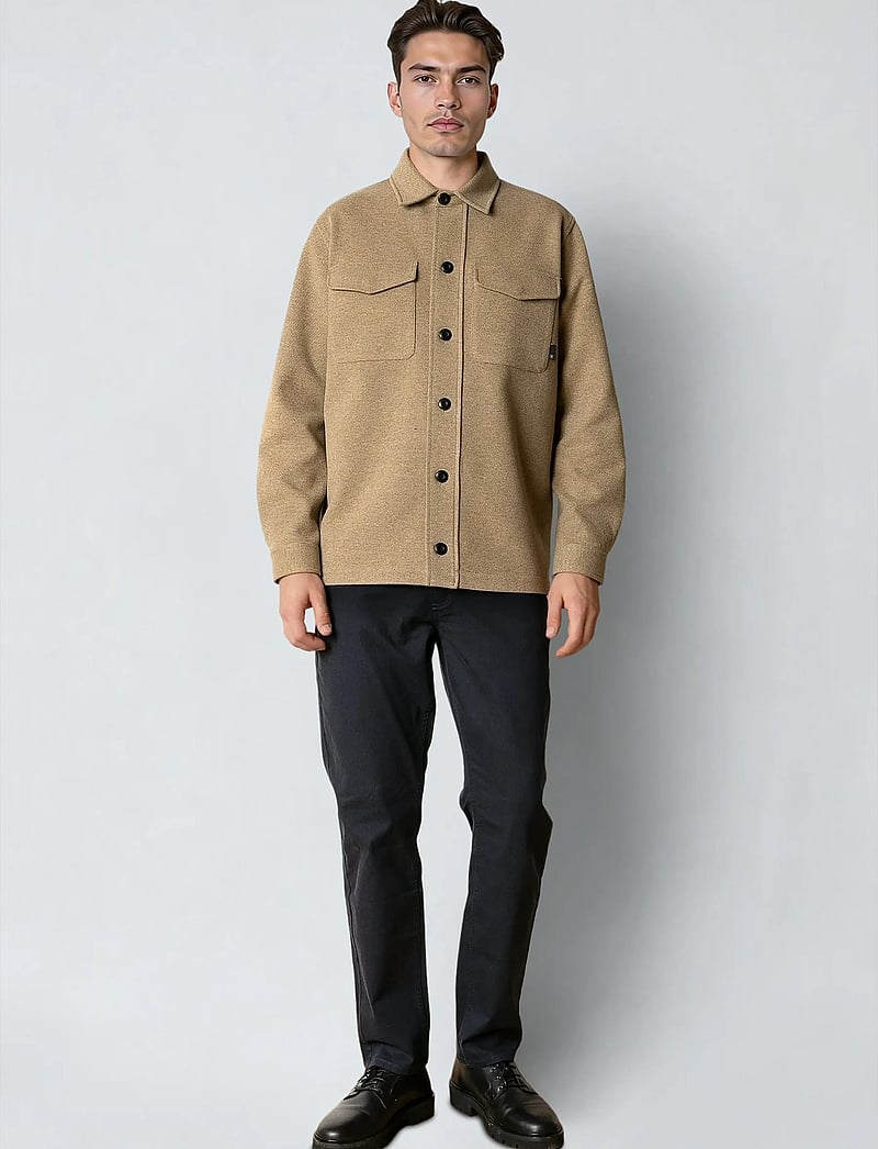 Clean Cut Copenhagen - Ayden overshirt - kolekcje - brindle beige melange - 4