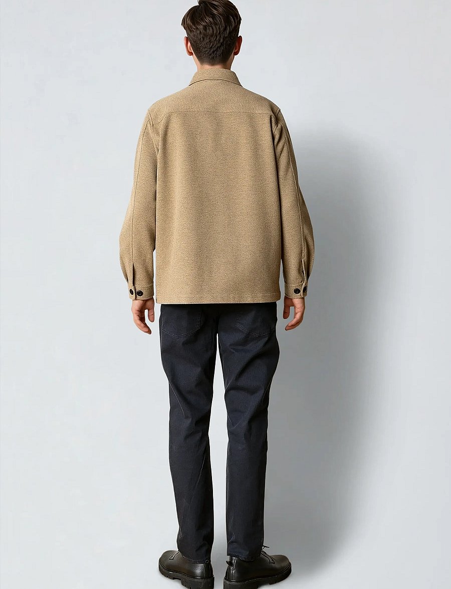 Clean Cut Copenhagen - Ayden overshirt - kollektionen - brindle beige melange - 5