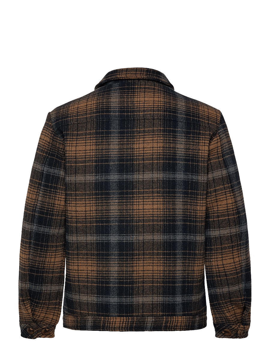 Clean Cut Copenhagen - Luke check wool jacket - jakker - dark navy - 2