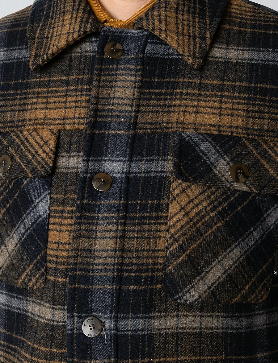 Clean Cut Copenhagen - Luke check wool jacket - jakker - dark navy - 3