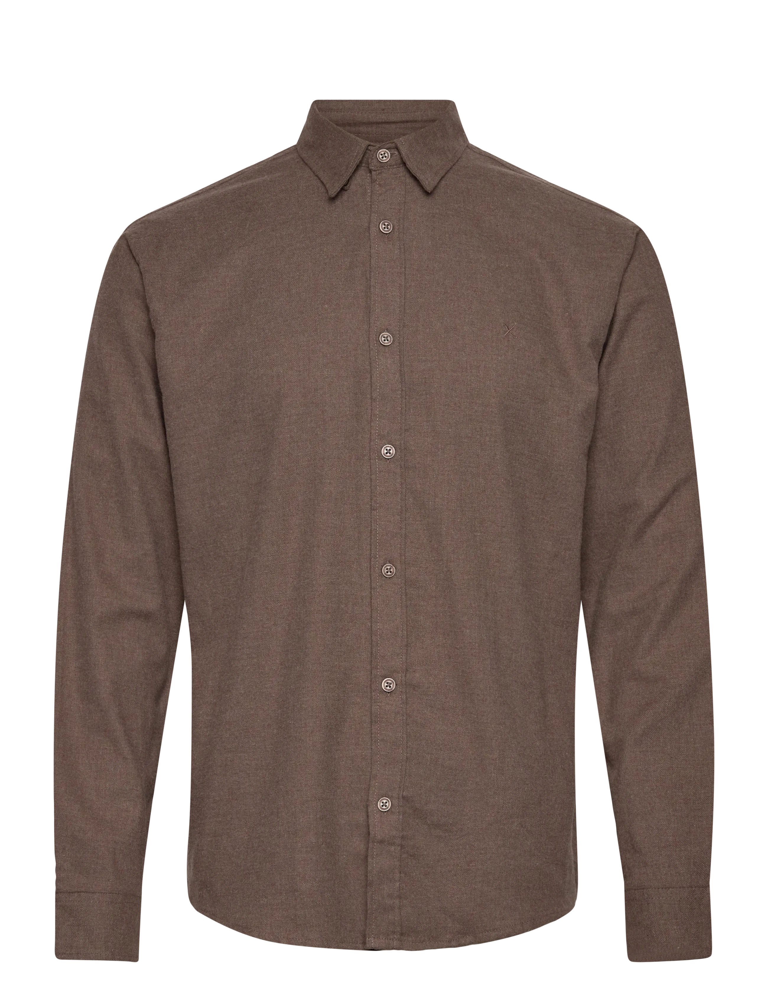 Clean Cut Copenhagen Russel flannel shirt - Clean Cut Copenhagen - BROWN MELANGÈ / brown