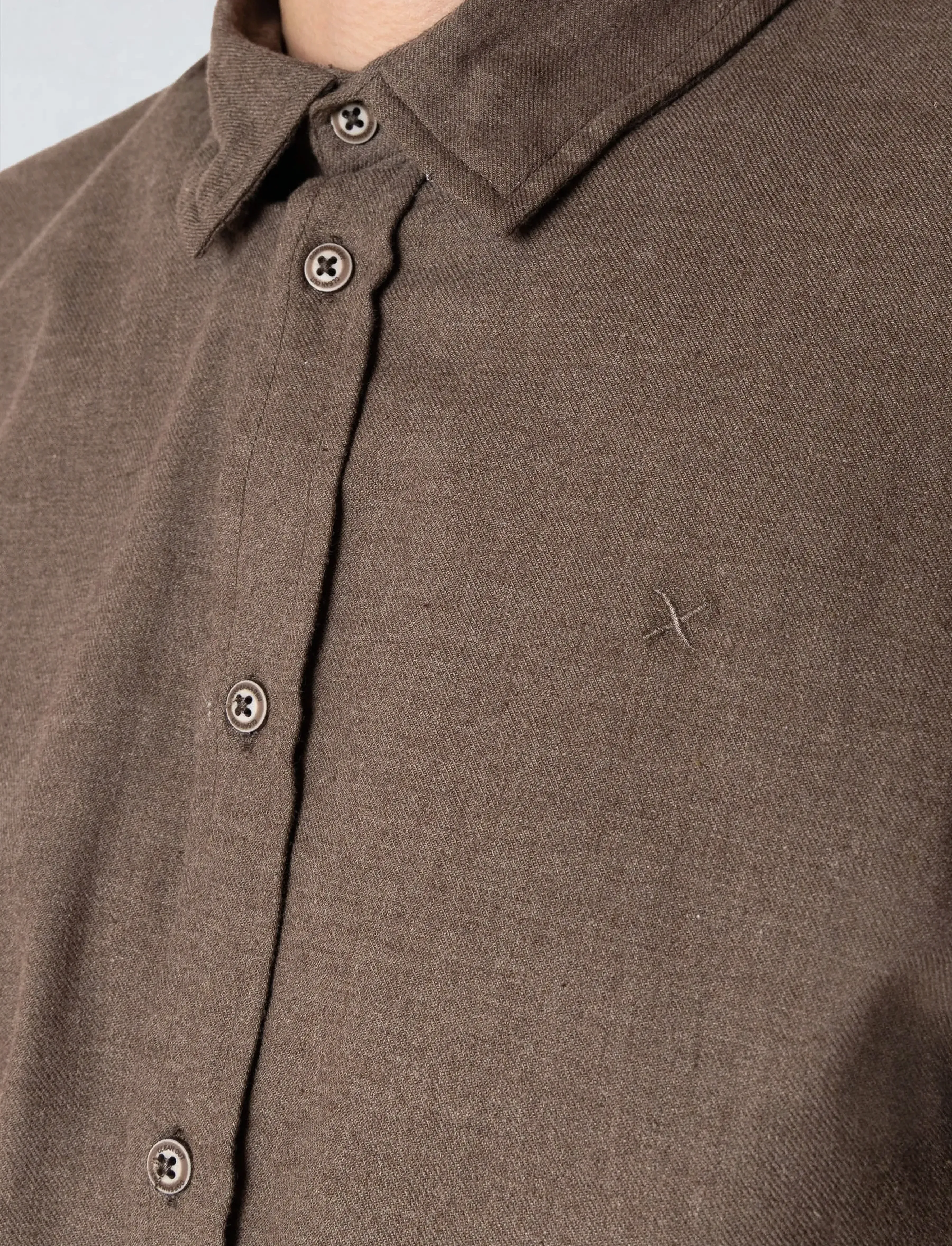 Clean Cut Copenhagen - Russel flannel shirt - flannel-skjorter - brown melangÈ - 3