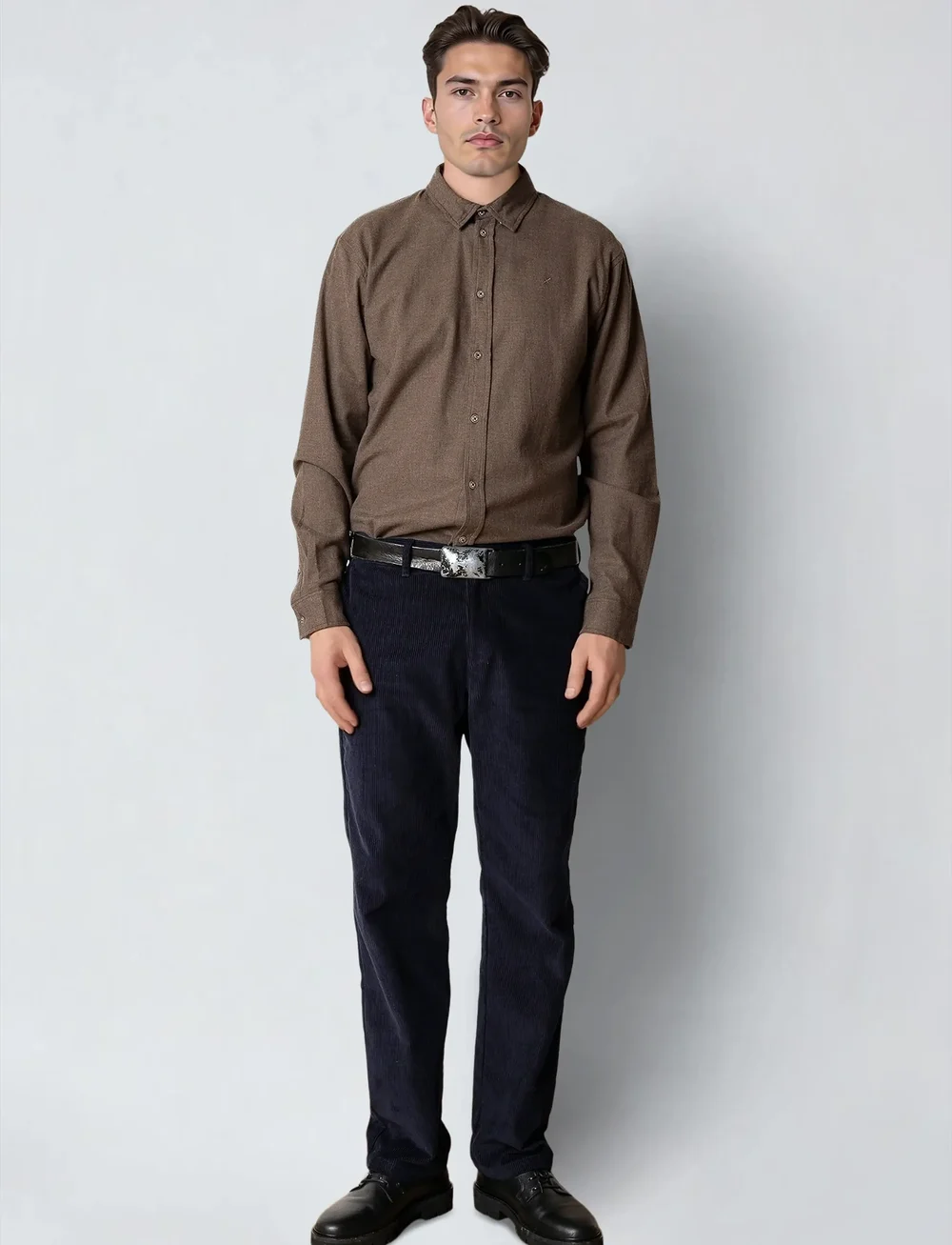 Clean Cut Copenhagen - Russel flannel shirt - flannel-skjorter - brown melangÈ - 4