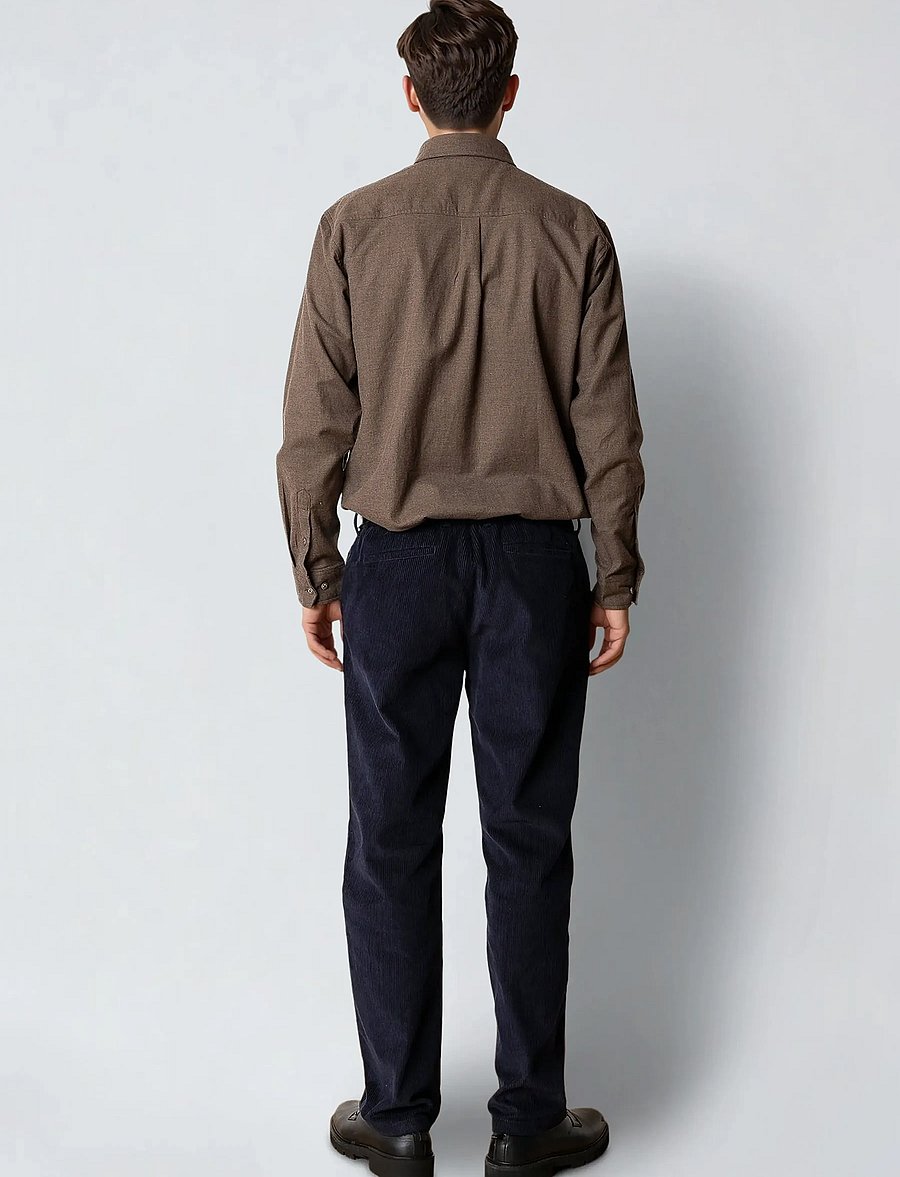 Clean Cut Copenhagen - Russel flannel shirt - flanell-hemden - brown melangÈ - 5