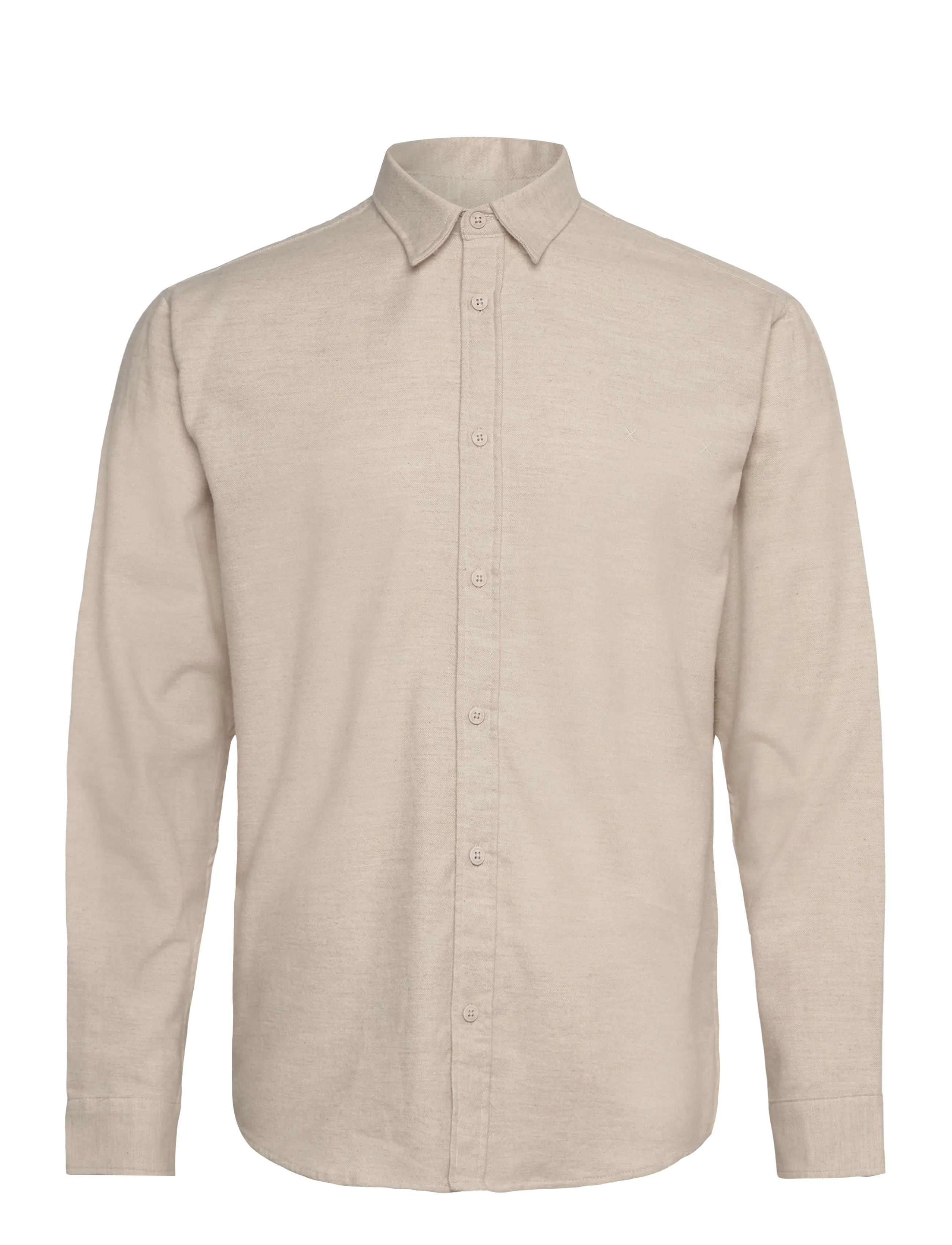 Clean Cut Copenhagen Russel flannel shirt - Hemden - ECRU MELANGE / beige