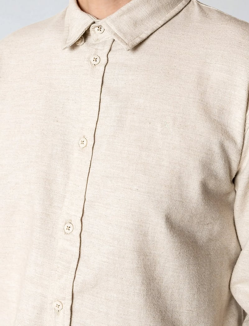 Clean Cut Copenhagen - Russel flannel shirt - flanellskjortor - ecru melange - 3