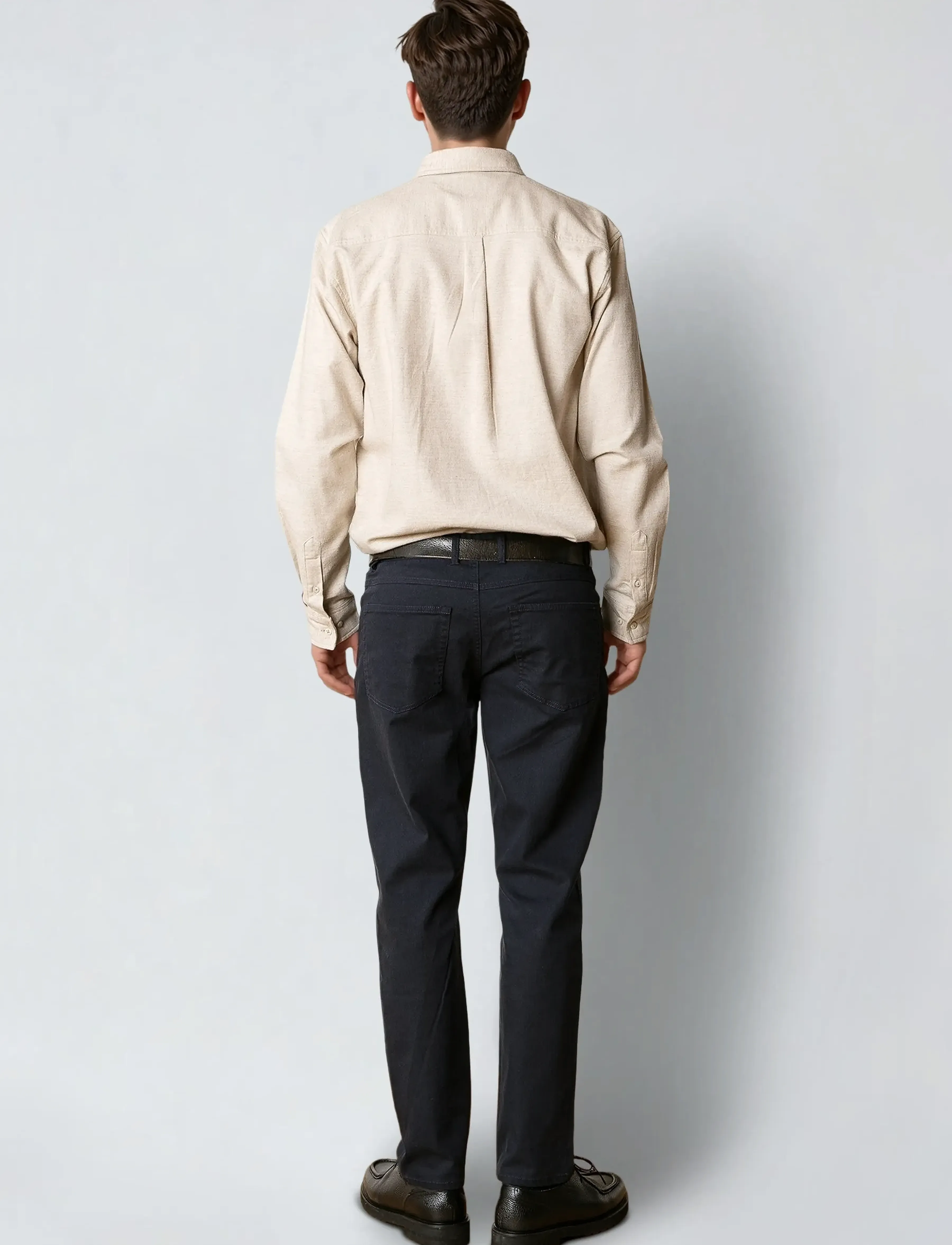 Clean Cut Copenhagen - Russel flannel shirt - flannel shirts - ecru melange - 5