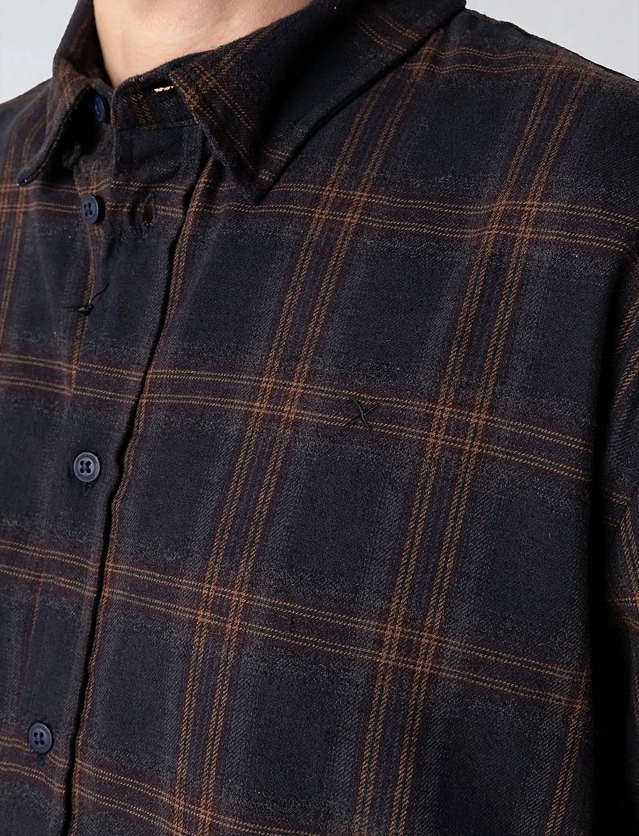 Clean Cut Copenhagen - Dylan checked flannel shirt - flanellskjortor - dark navy - 3