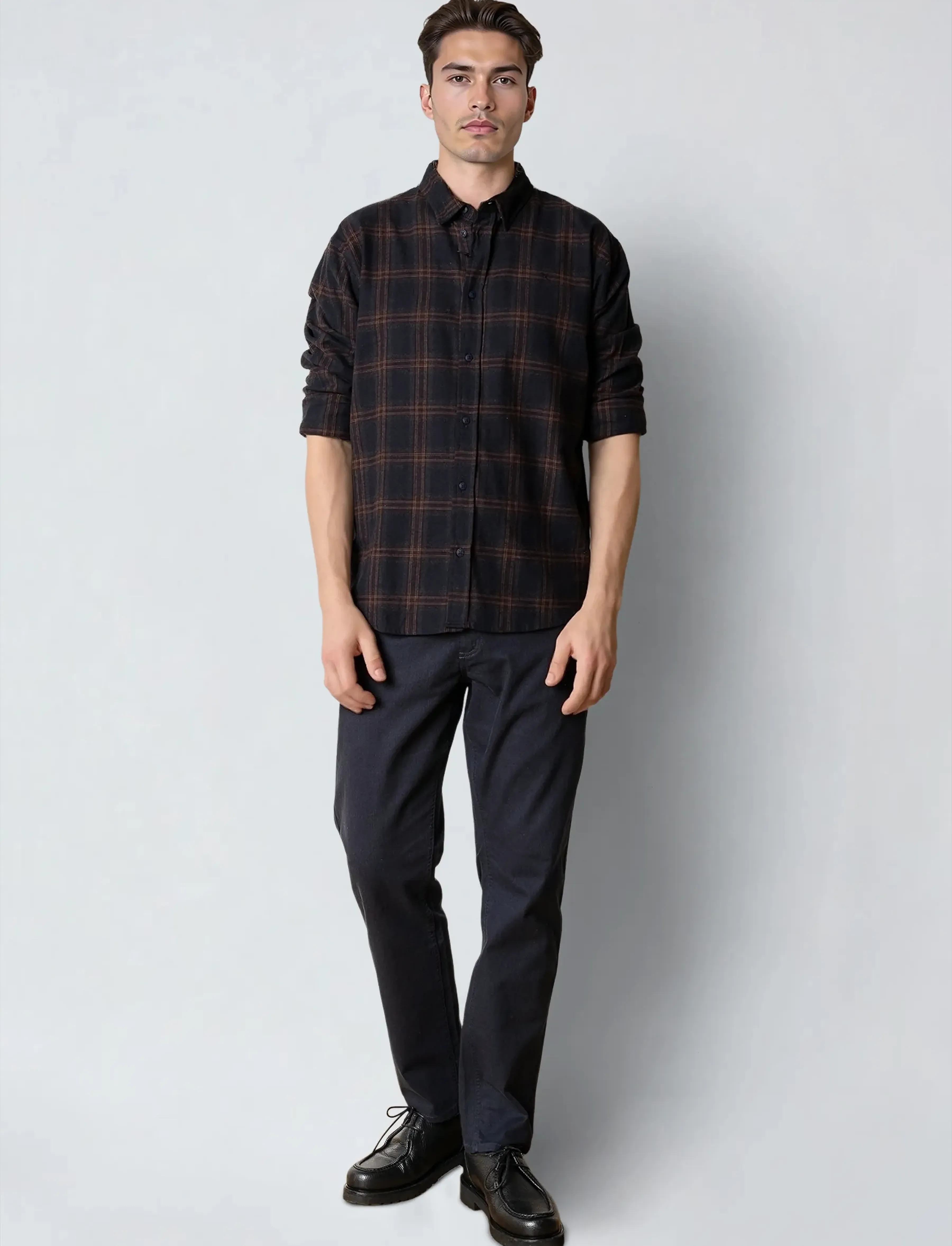Clean Cut Copenhagen - Dylan checked flannel shirt - flanellskjortor - dark navy - 4