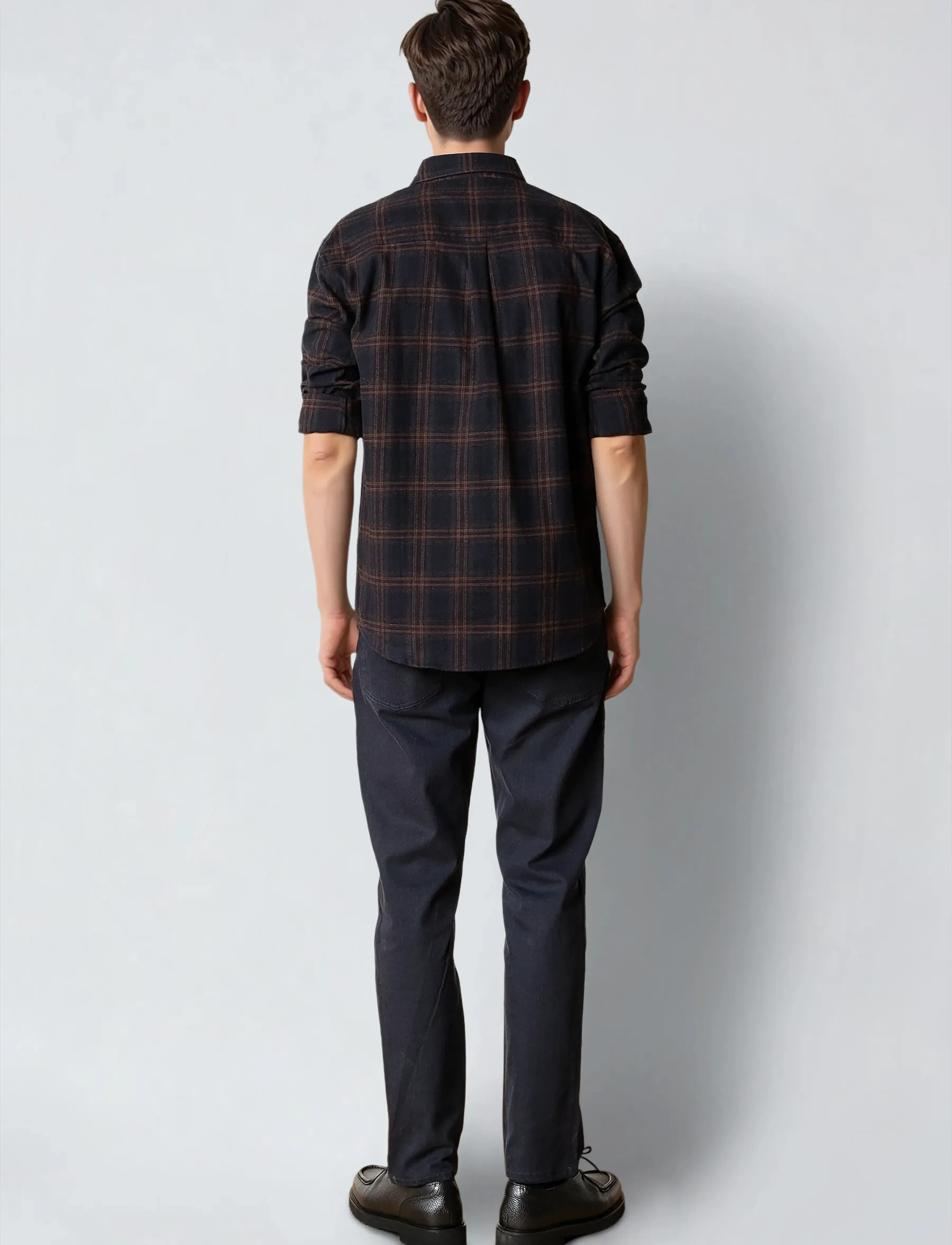 Clean Cut Copenhagen - Dylan checked flannel shirt - flanellskjortor - dark navy - 5