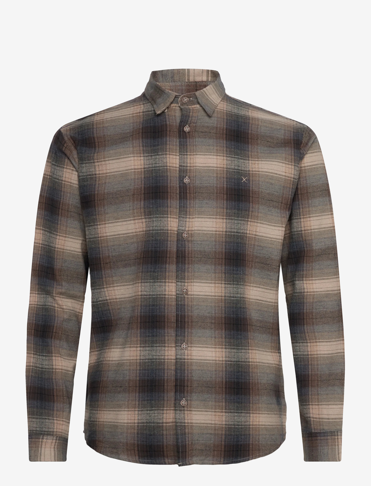 Clean Cut Copenhagen - Dylan checked flannel shirt - flanellskjortor - ecru/navy - 1