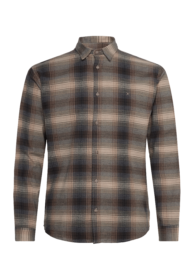 Clean Cut Copenhagen - Dylan checked flannel shirt - flanell-hemden - ecru/navy - 1