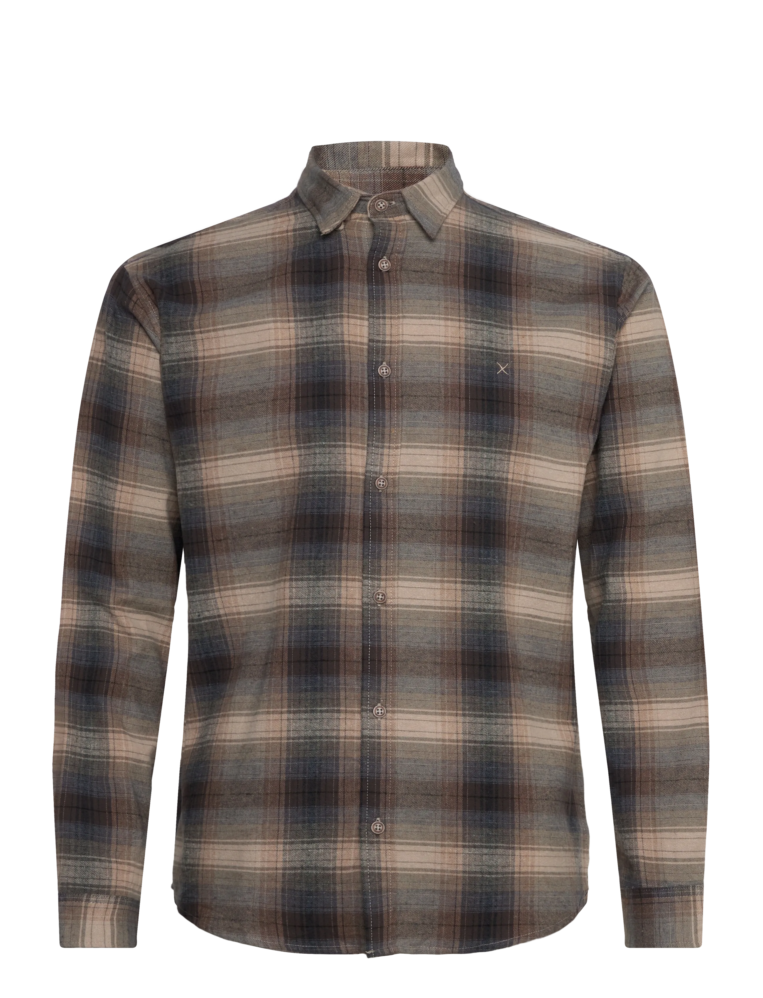 Clean Cut Copenhagen Dylan checked flannel shirt - Clean Cut Copenhagen - ECRU/NAVY / multi