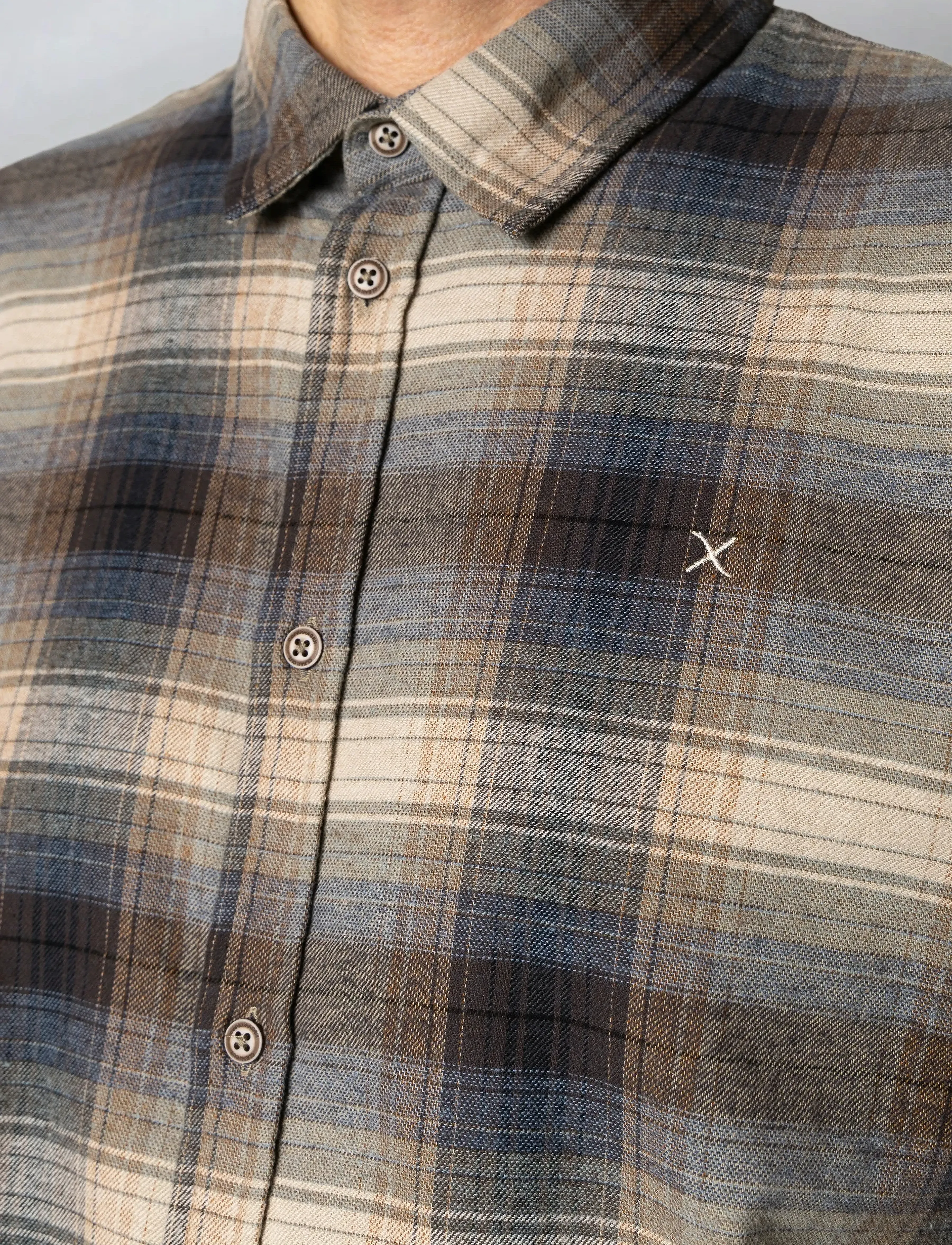 Clean Cut Copenhagen - Dylan checked flannel shirt - flanellipaidat - ecru/navy - 3