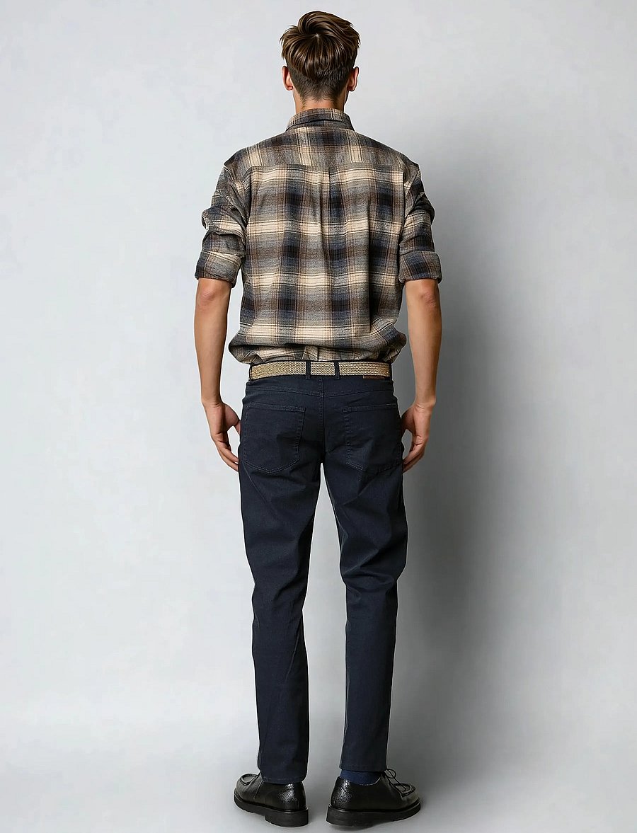 Clean Cut Copenhagen - Dylan checked flannel shirt - flanellskjorter - ecru/navy - 5