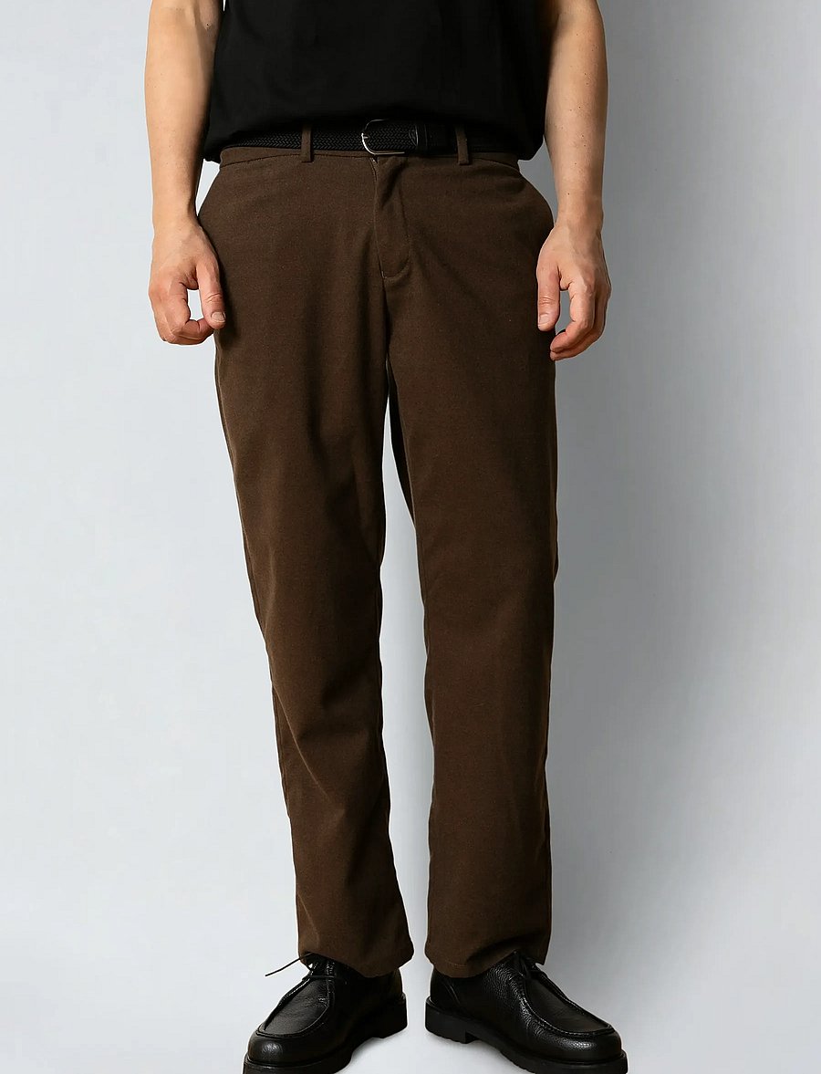 Clean Cut Copenhagen - Barcelona diego pants - vabaajapüksid - brown melangÈ - 0