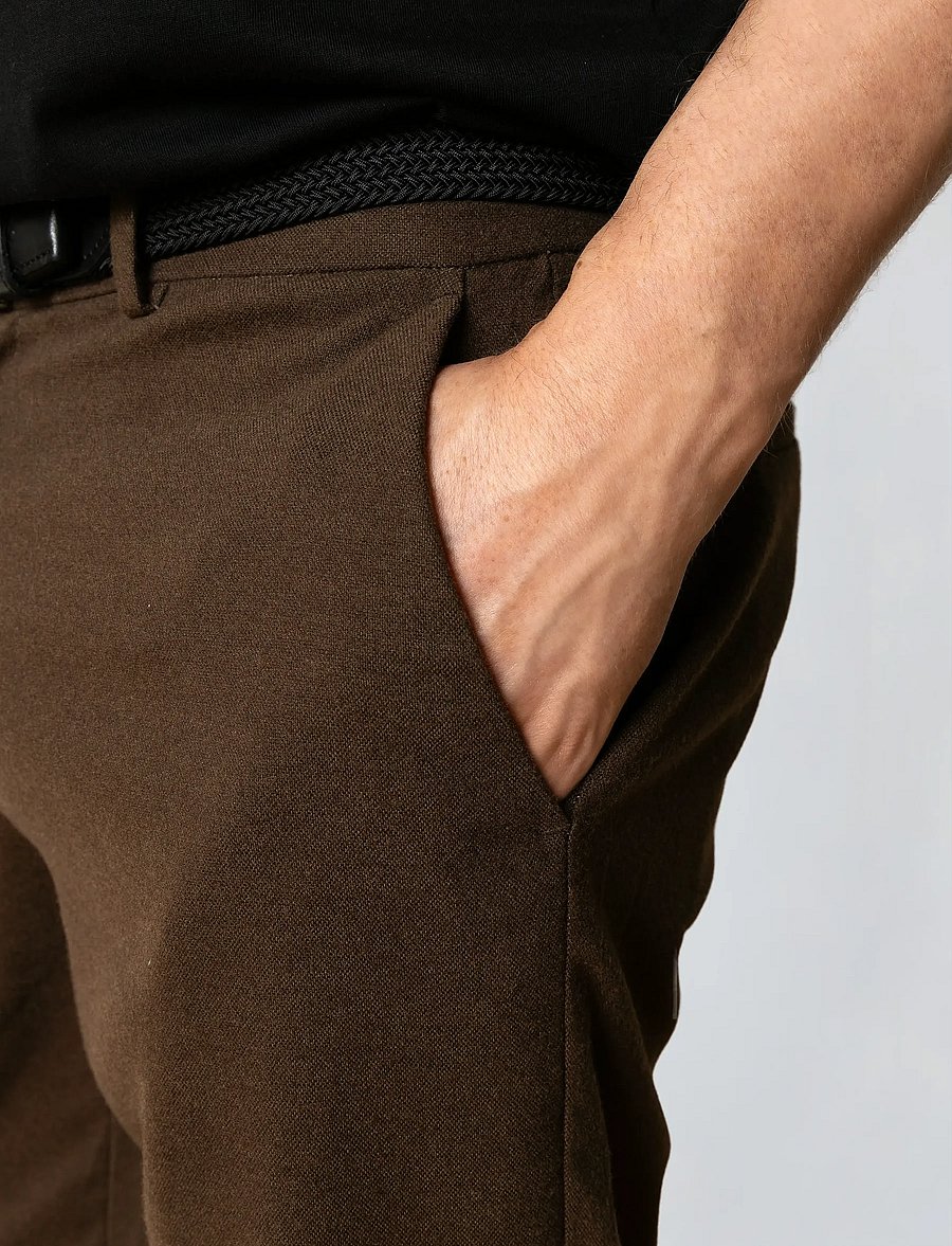 Clean Cut Copenhagen - Barcelona diego pants - vabaajapüksid - brown melangÈ - 3