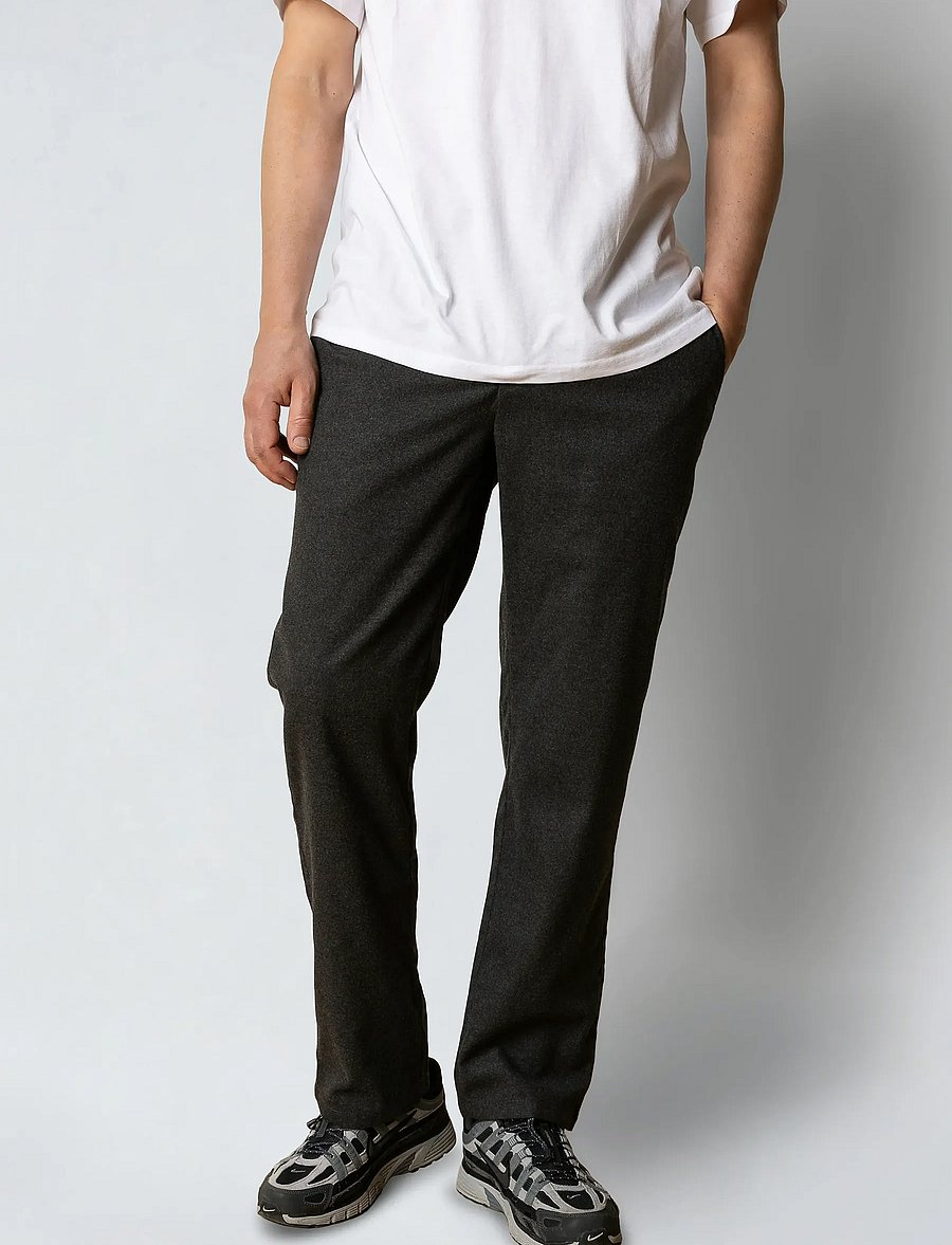 Clean Cut Copenhagen - Barcelona diego pants - casual trousers - charcoal melange - 0