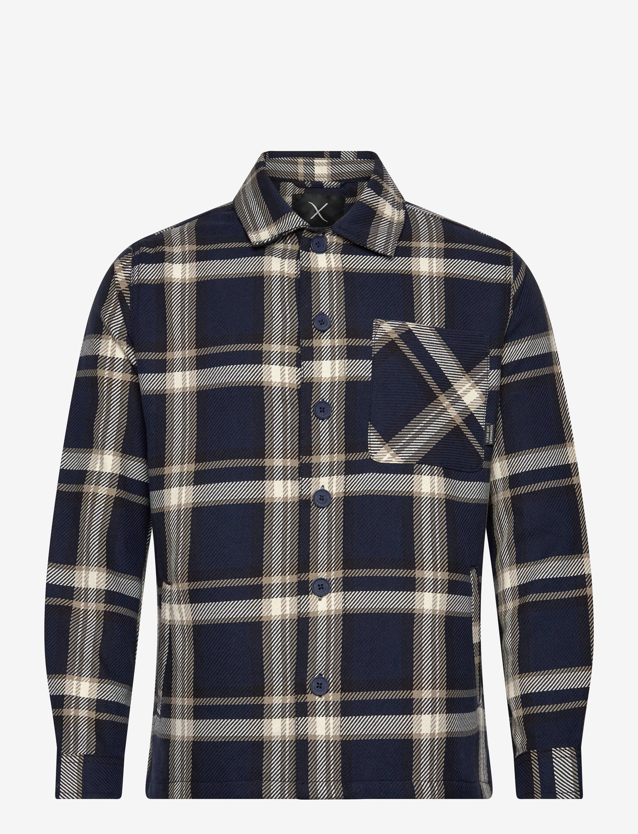 Clean Cut Copenhagen - Asher checked overshirt - kollektioner - navy - 1