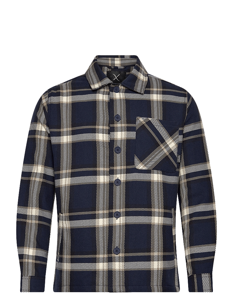 Clean Cut Copenhagen - Asher checked overshirt - kollektioner - navy - 1
