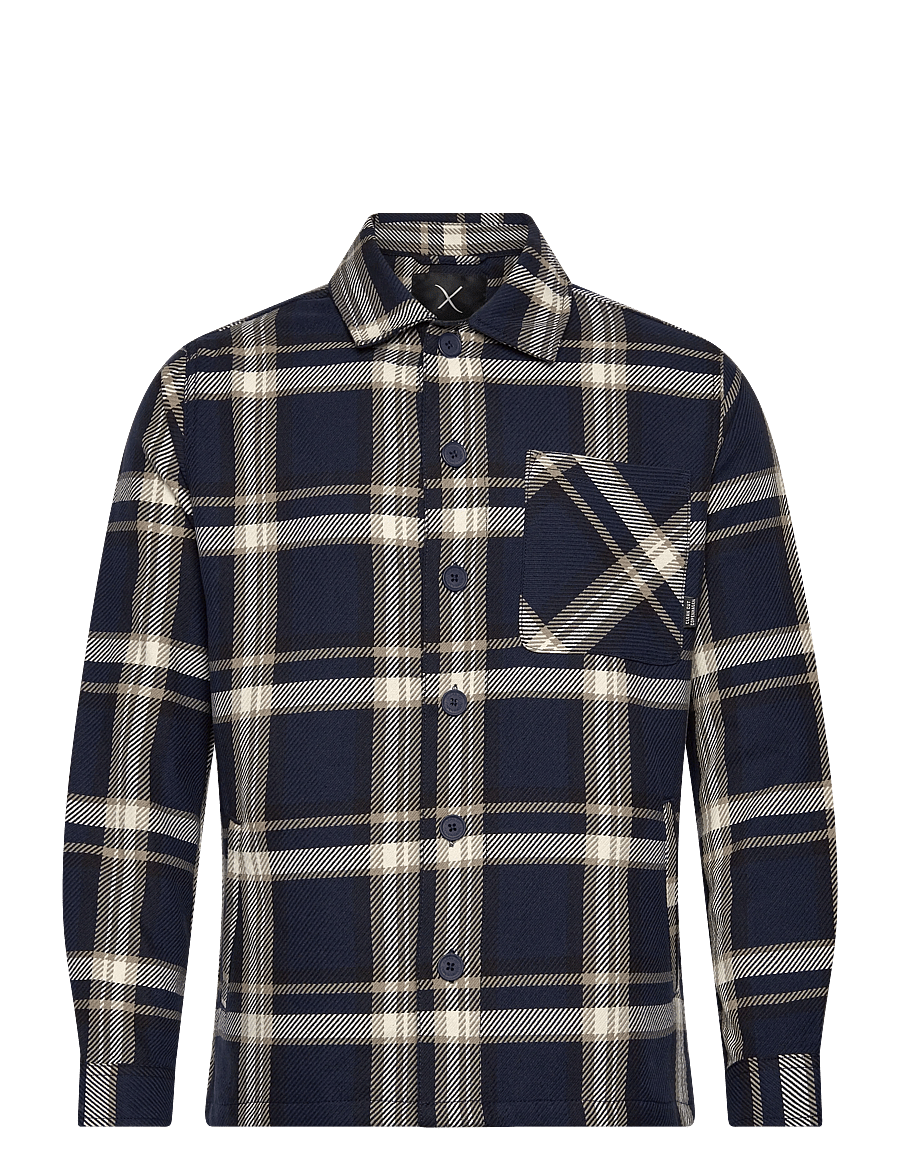 Clean Cut Copenhagen - Asher checked overshirt - collecties - navy - 1