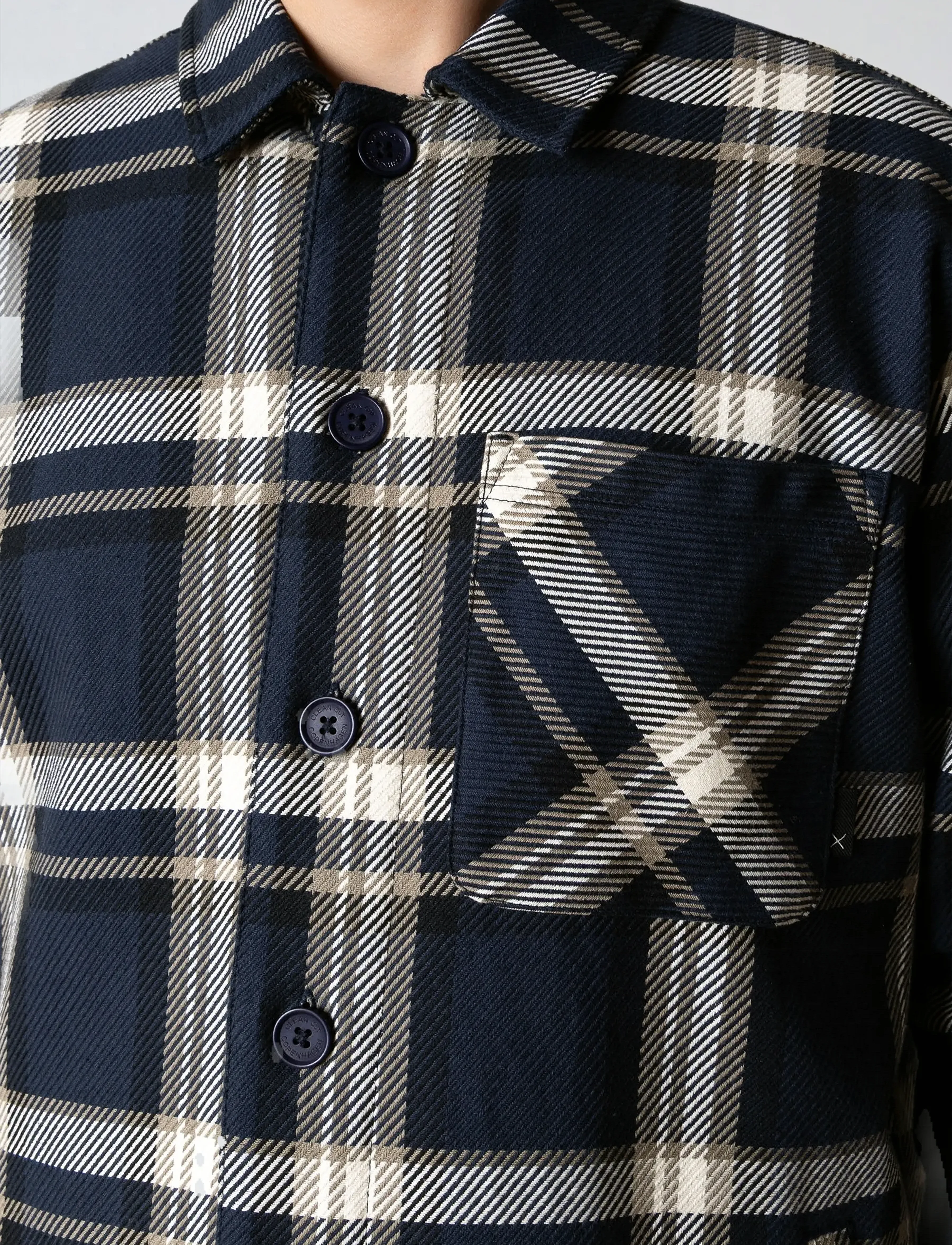 Clean Cut Copenhagen - Asher checked overshirt - collecties - navy - 3