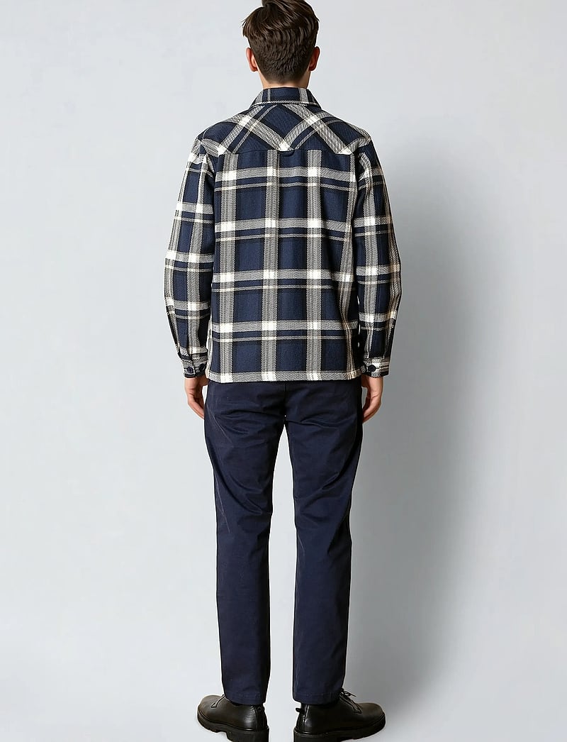 Clean Cut Copenhagen - Asher checked overshirt - kollektioner - navy - 5