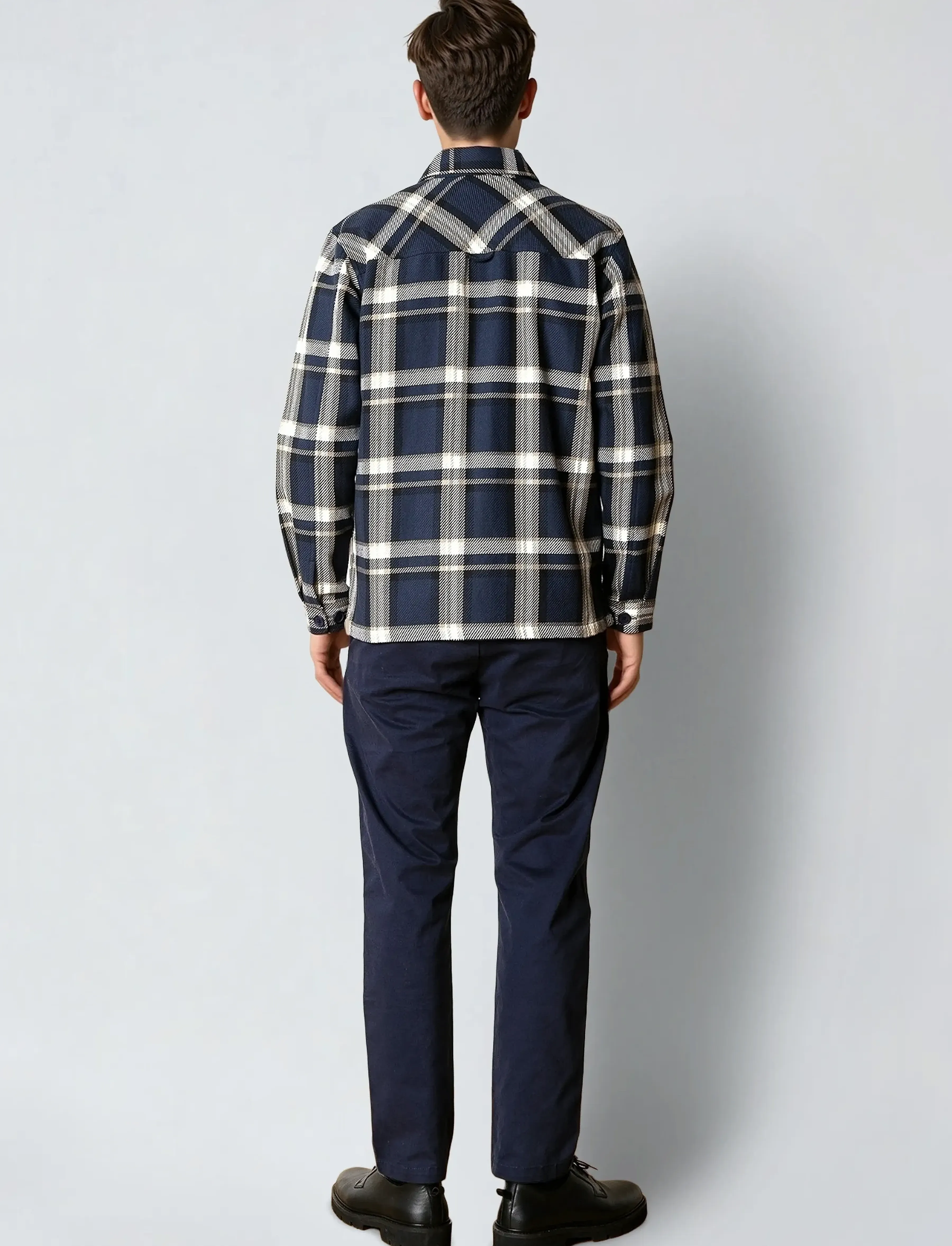 Clean Cut Copenhagen - Asher checked overshirt - collecties - navy - 5