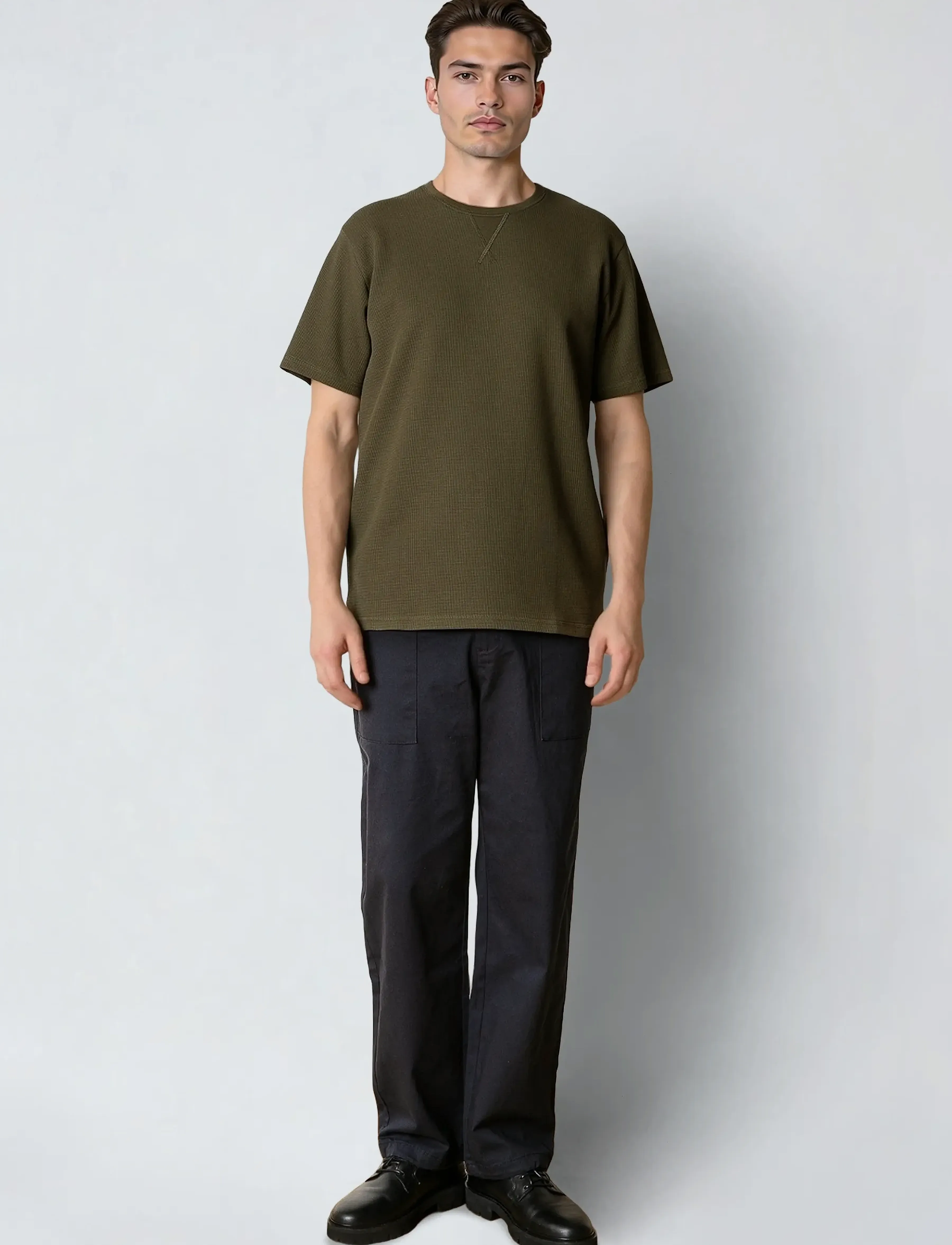 Clean Cut Copenhagen - Enzo t-shirt - kortærmede t-shirts - army - 4