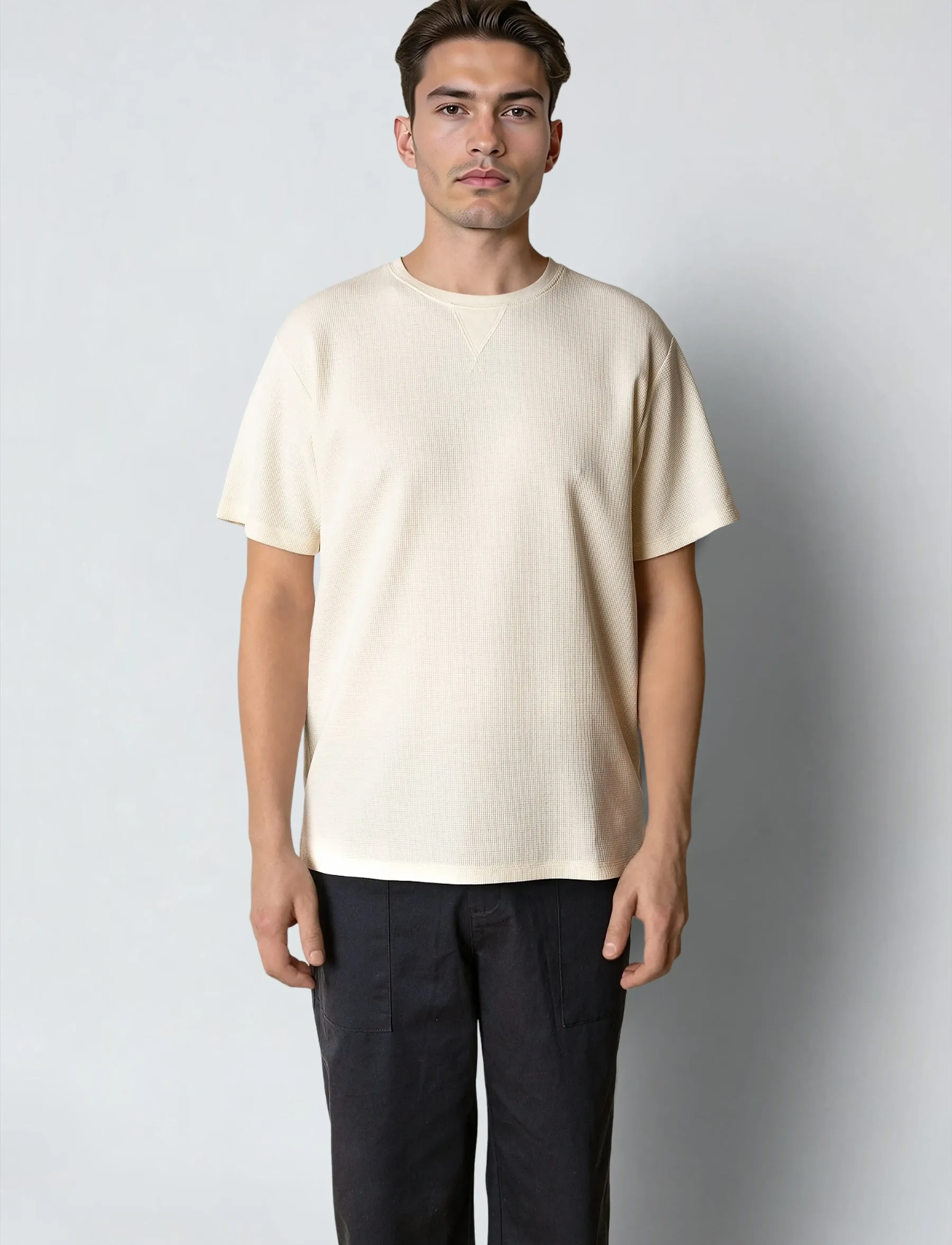 Clean Cut Copenhagen Enzo T-Shirt, XXL, T-shirts, Creme - Short-sleeved, Männerswear