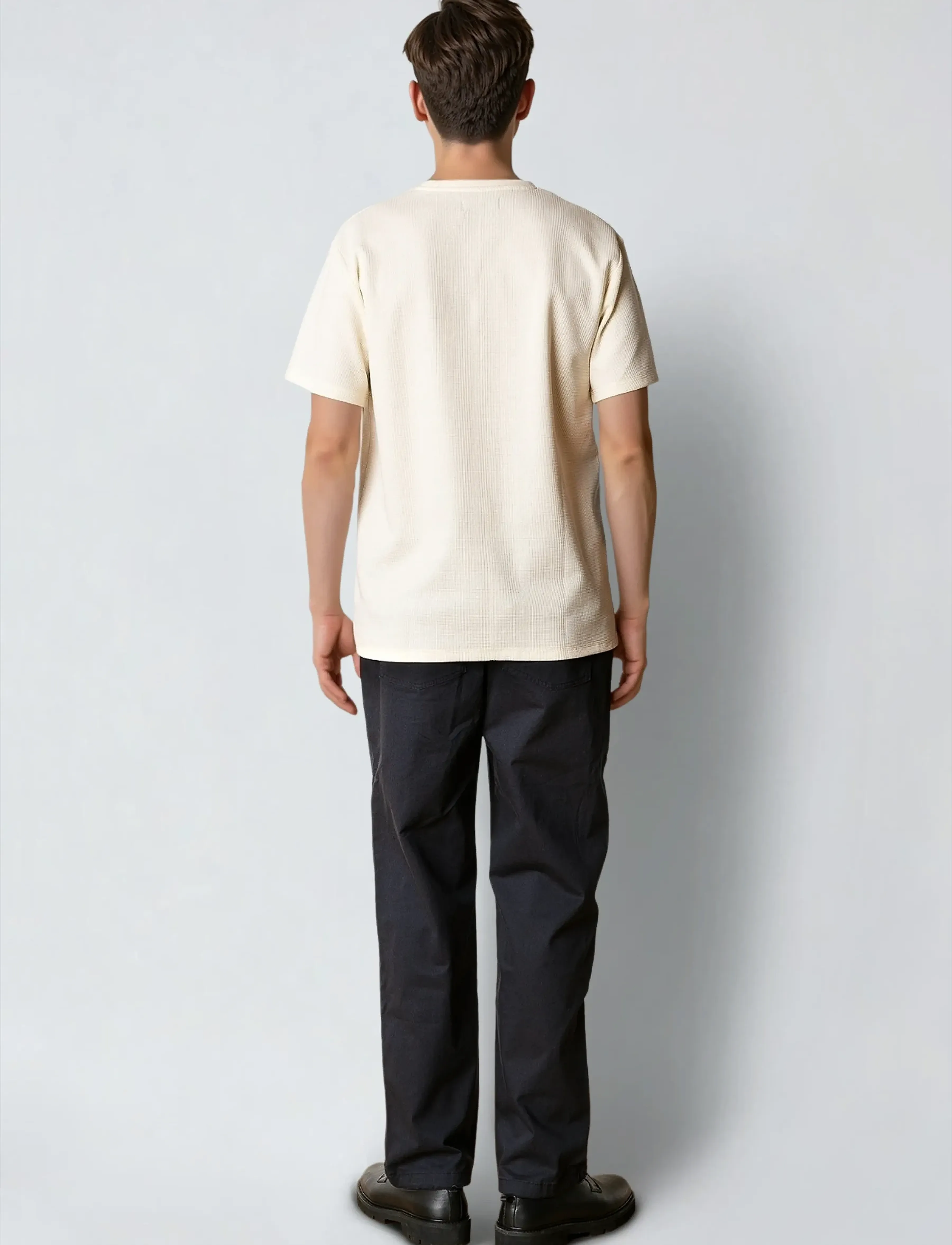 Clean Cut Copenhagen - Enzo t-shirt - kortærmede t-shirts - ecru melange - 5
