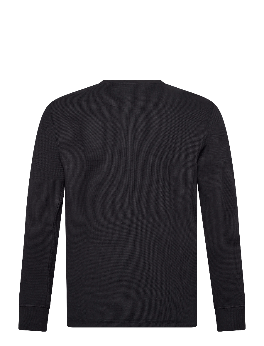 Clean Cut Copenhagen - Cal L/S grandad - langærmede t-shirts - black - 1