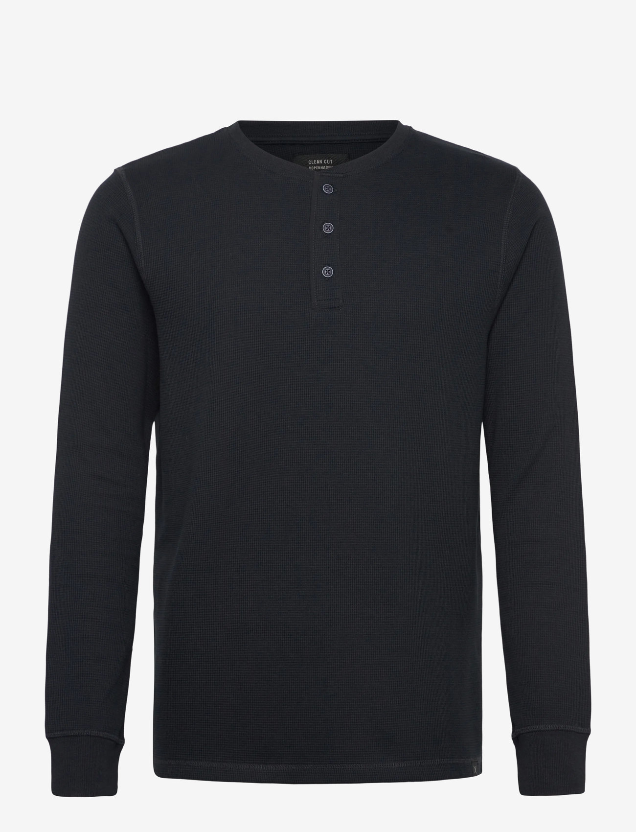 Clean Cut Copenhagen - Cal L/S grandad - langærmede t-shirts - dark navy - 1