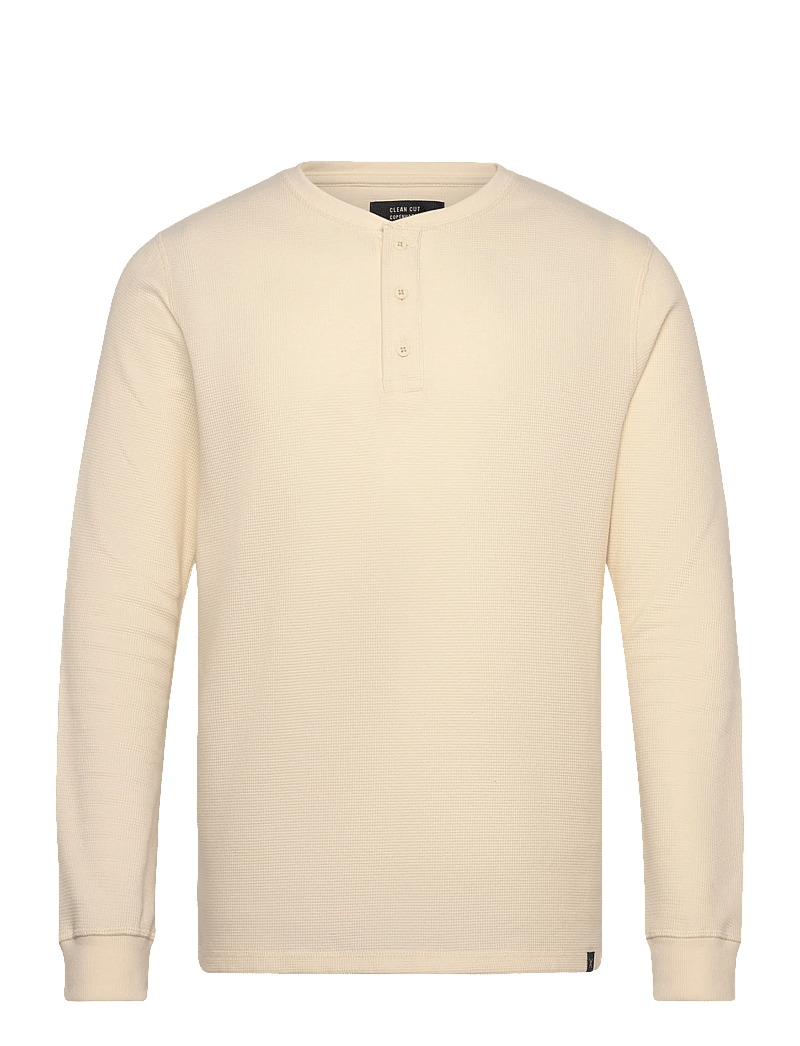 Clean Cut Copenhagen - Cal L/S grandad - pitkähihaiset - ecru melange - 1