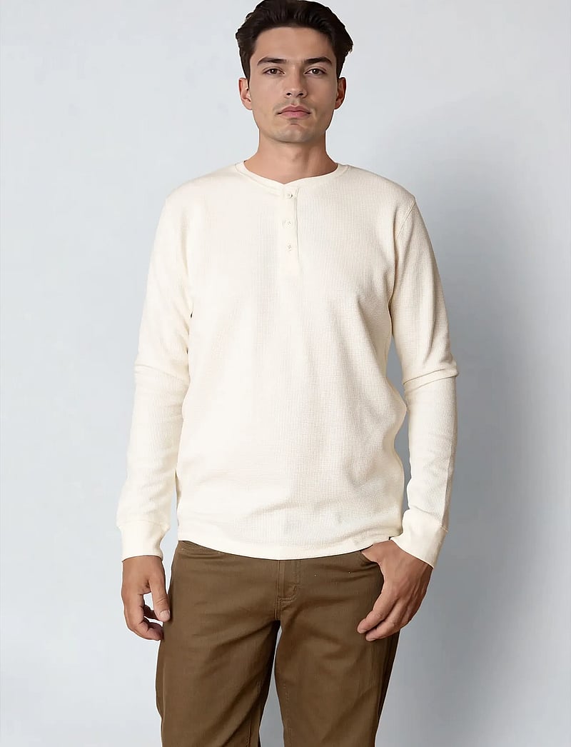 Clean Cut Copenhagen - Cal L/S grandad - pitkähihaiset - ecru melange - 0
