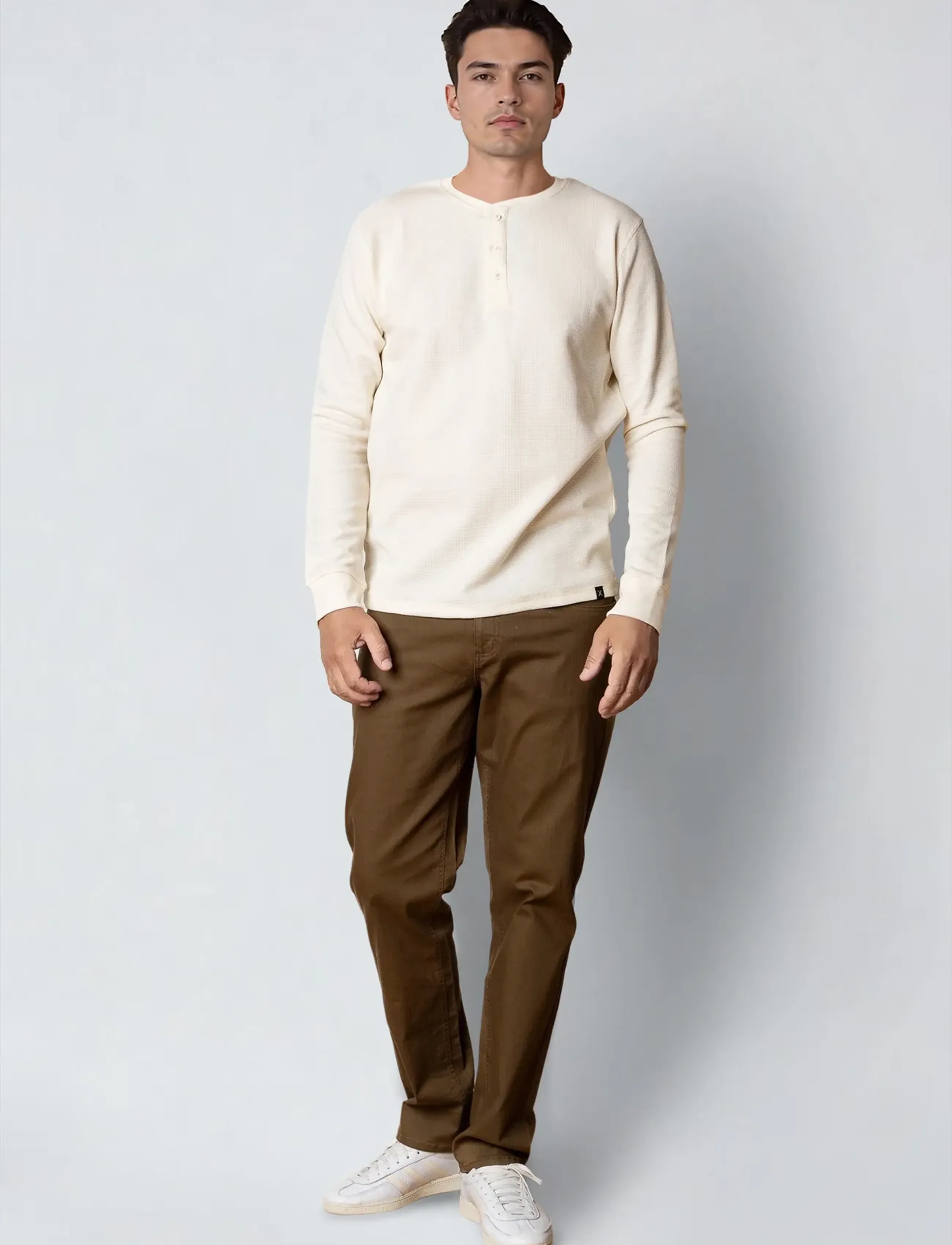 Clean Cut Copenhagen - Cal L/S grandad - ecru melange - 3