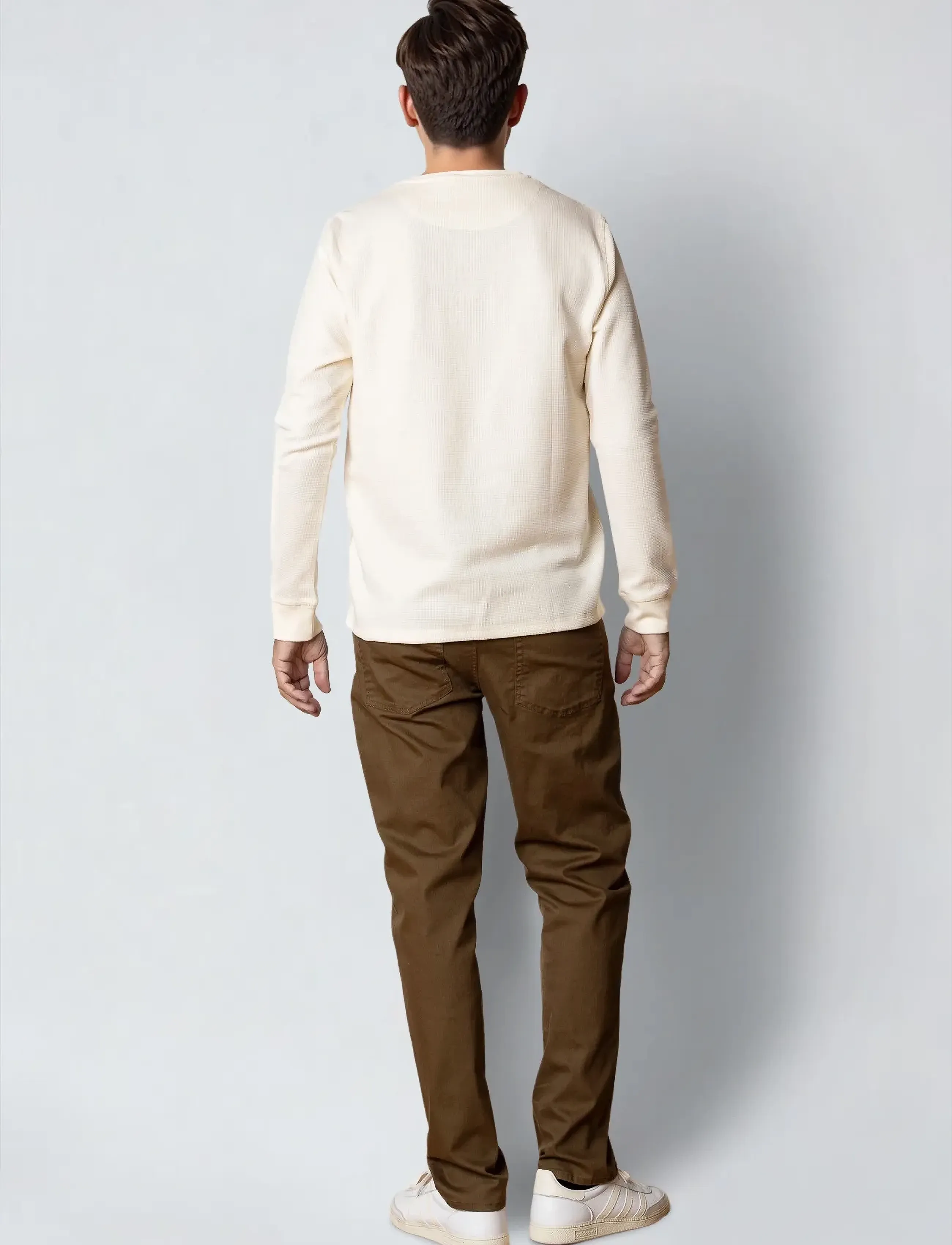 Clean Cut Copenhagen - Cal L/S grandad - ecru melange - 4