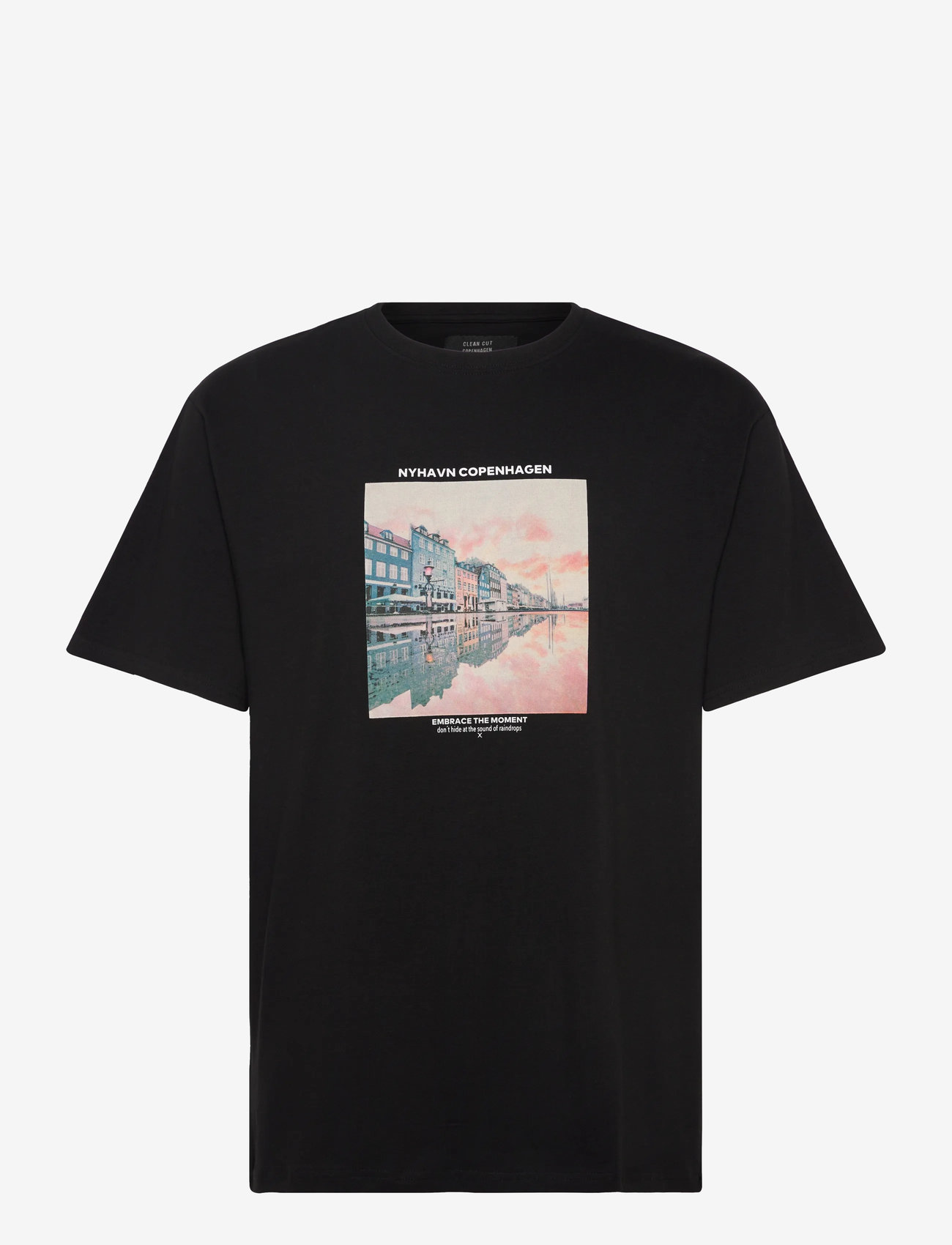 Clean Cut Copenhagen - Rainy Copenhagen organic t-shirt - kortärmade t-shirts - black - 1