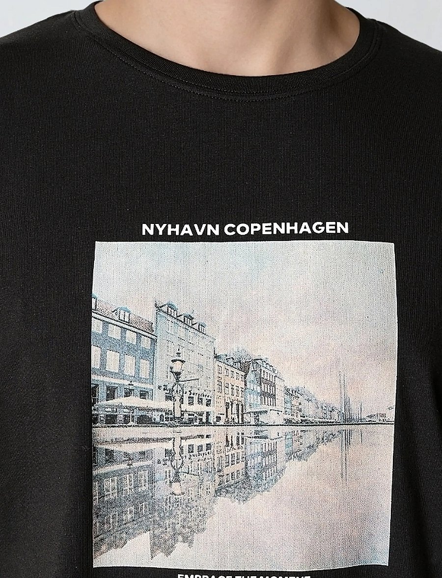 Clean Cut Copenhagen - Rainy Copenhagen organic t-shirt - kurzärmelige t-shirts - black - 3