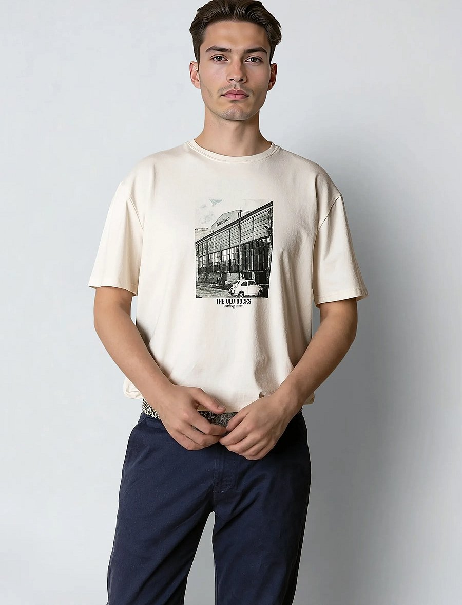 Clean Cut Copenhagen - Old docks organic t-shirt - t-krekli ar īsām piedurknēm - ecru - 0