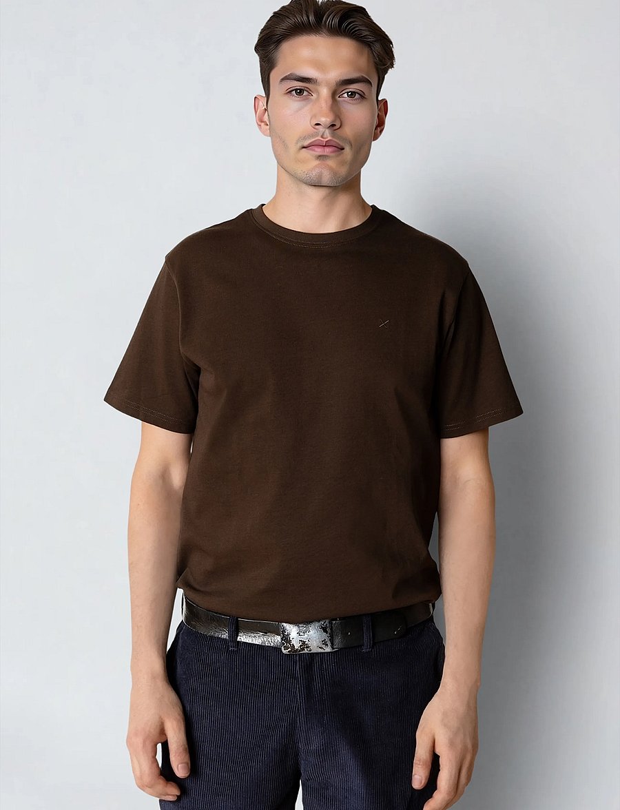 Clean Cut Copenhagen - Stable t-shirt - short-sleeved t-shirts - dark brown - 0