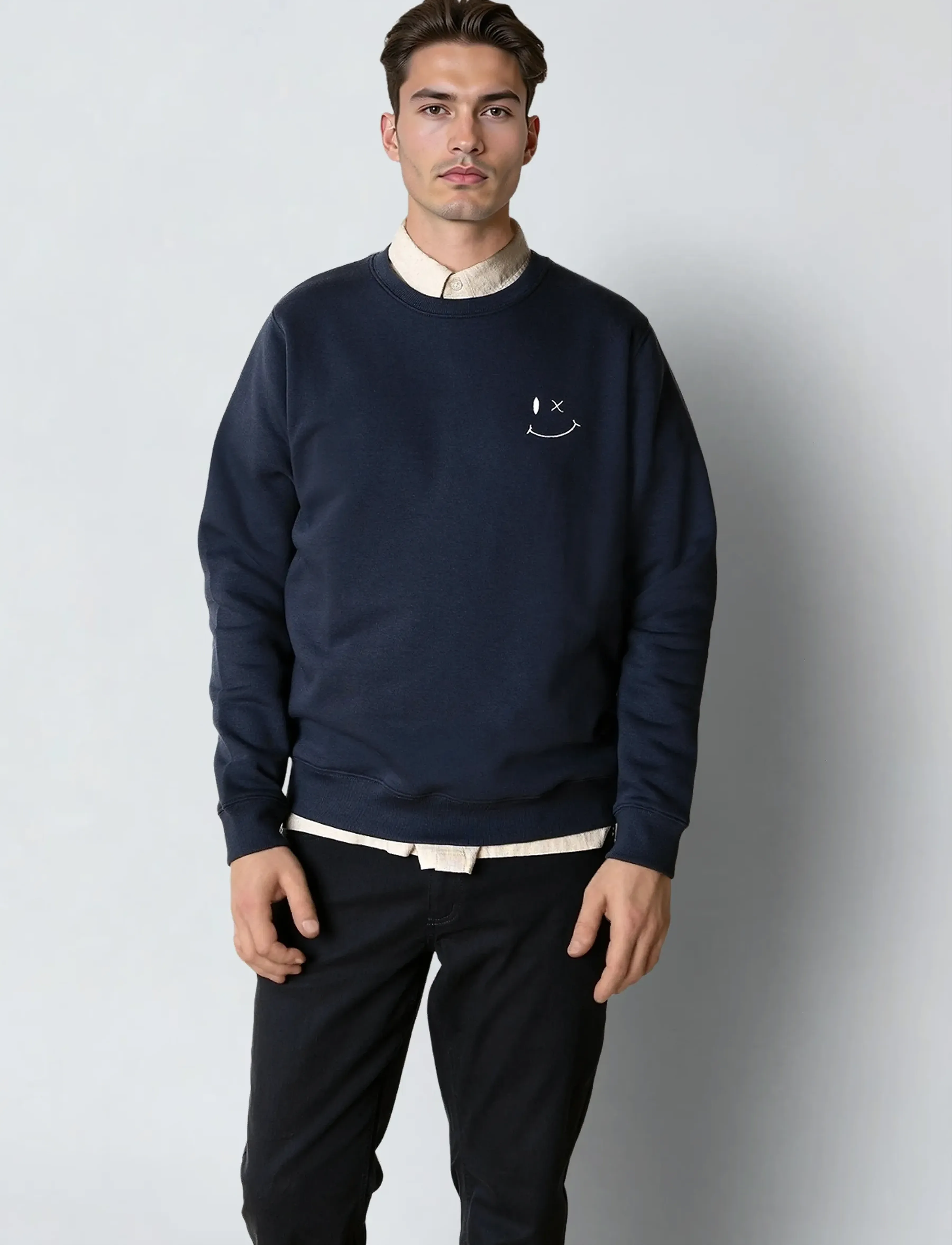 Clean Cut Copenhagen Patrick Sweatshirt, L, Navy, Sweatshirts & Hættetrøjer > Sweatshirts, Herre
