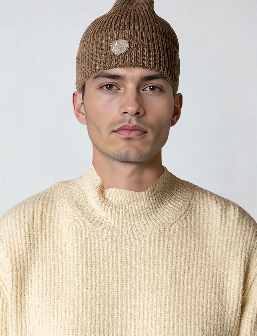 Clean Cut Copenhagen - Patrick beanie - collections - brindle beige melange - 0