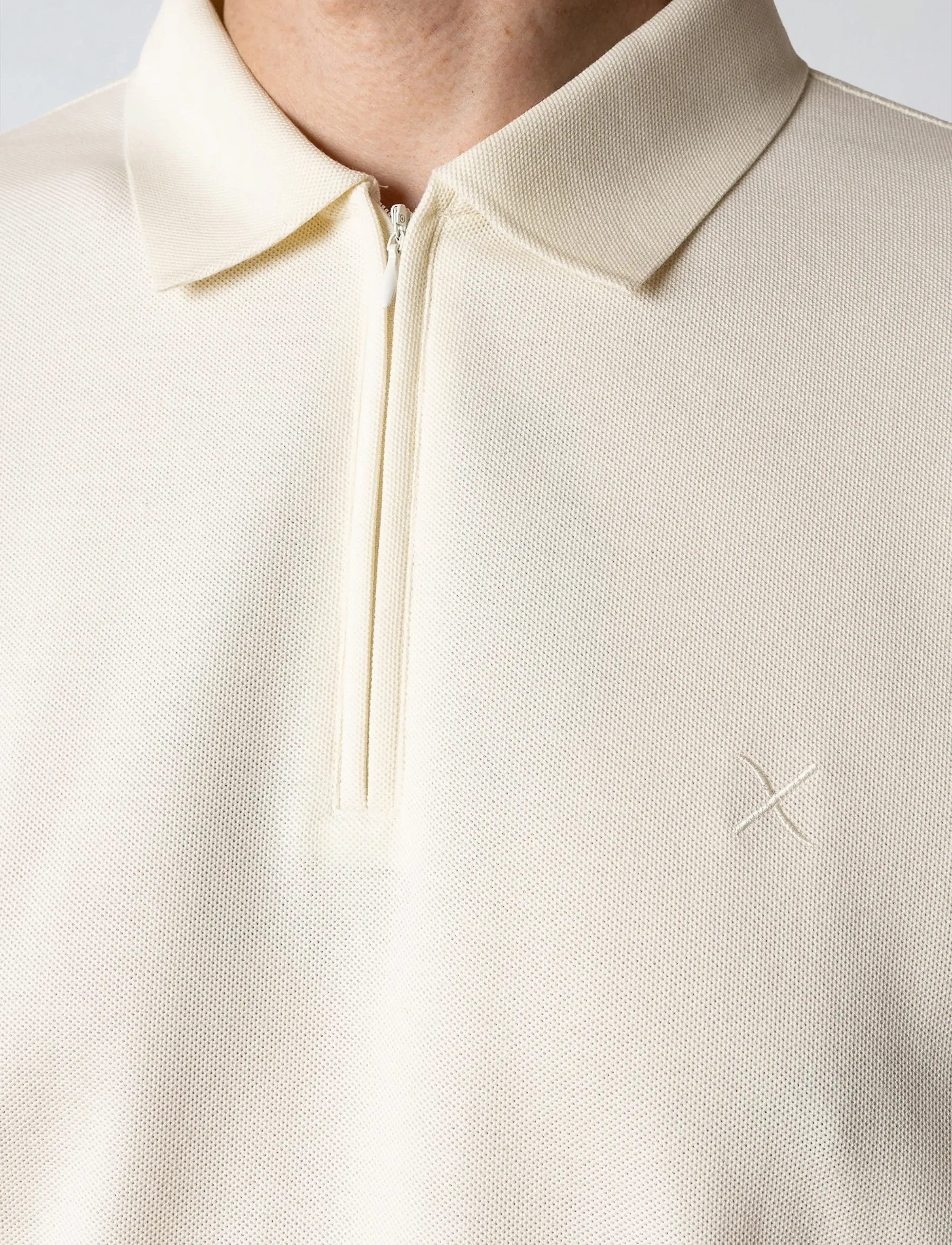 Clean Cut Copenhagen - Joss L/S polo - długi rękaw - ecru - 3