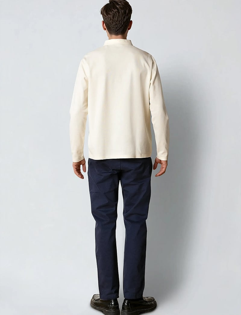 Clean Cut Copenhagen - Joss L/S polo - long-sleeved polos - ecru - 5