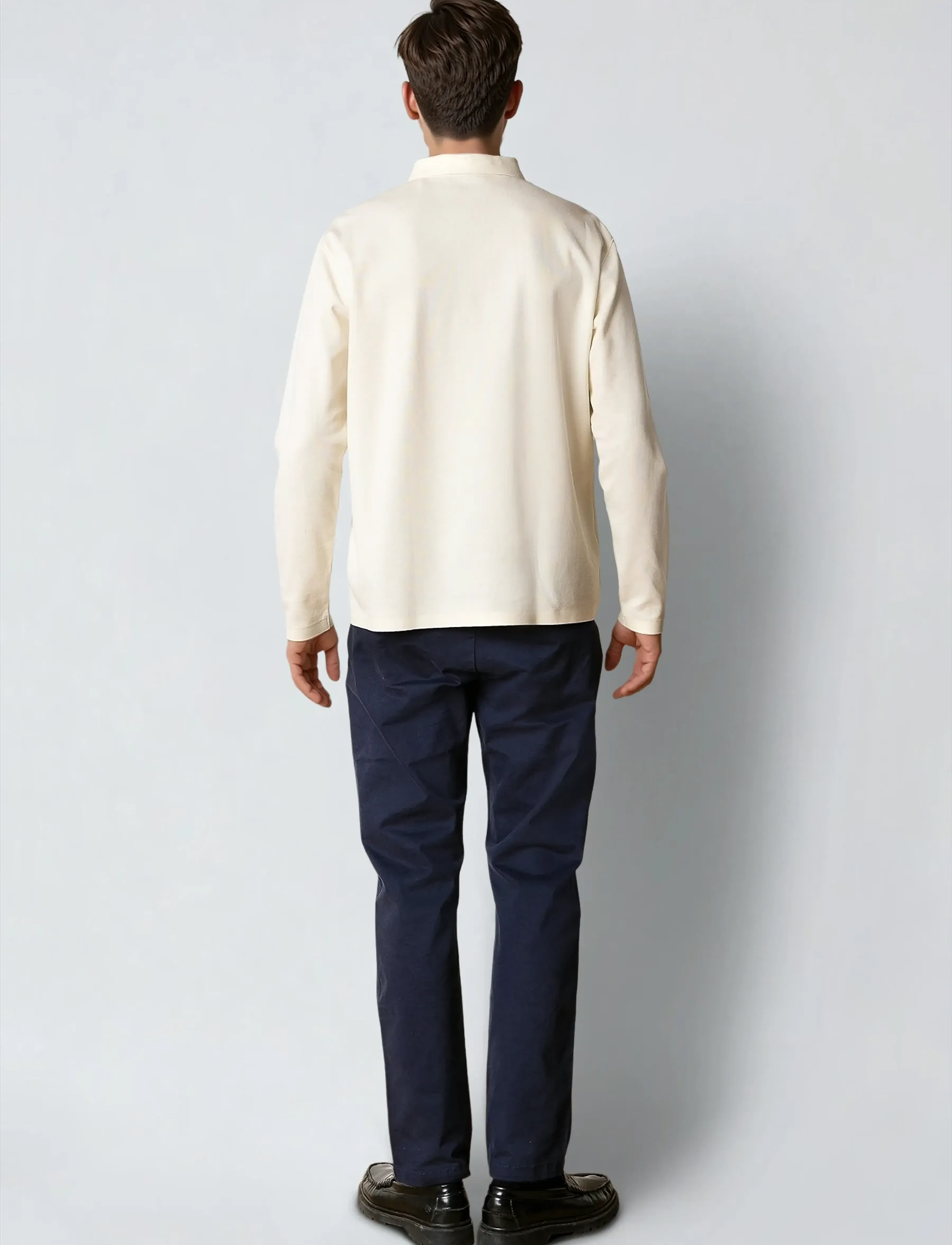 Clean Cut Copenhagen - Joss L/S polo - długi rękaw - ecru - 5