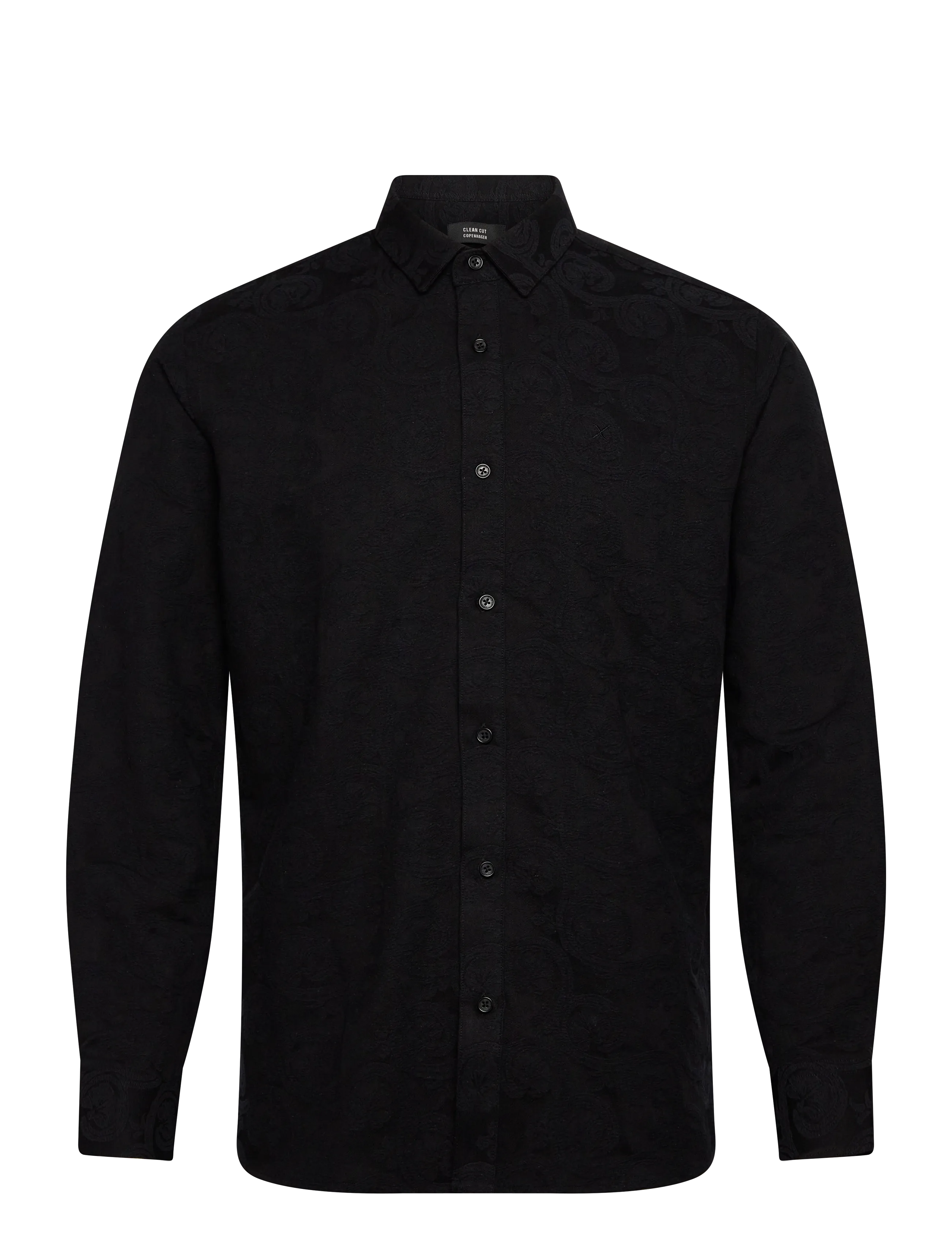 Clean Cut Copenhagen Malvin jaquard shirt - Casual skjortor - BLACK / black