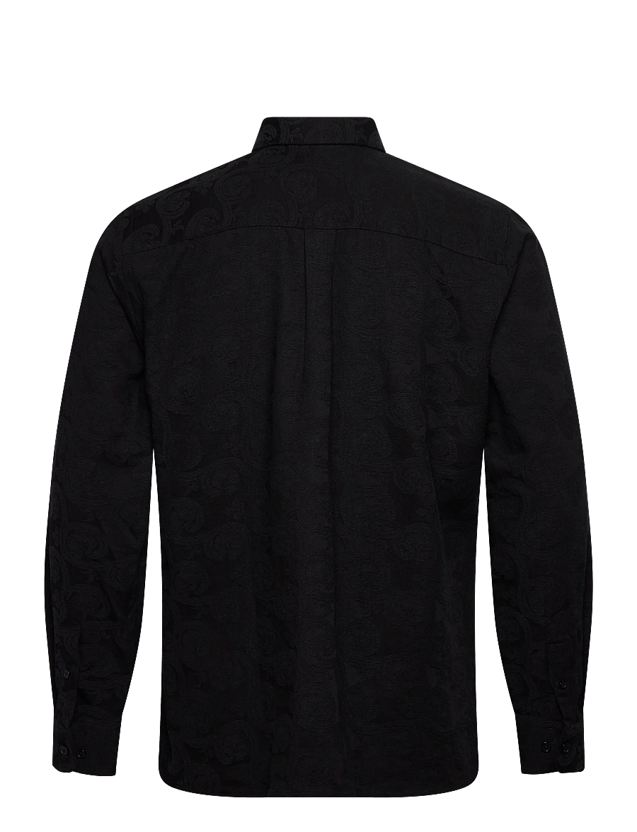 Clean Cut Copenhagen - Malvin jaquard shirt - mønstrede skjorter - black - 2