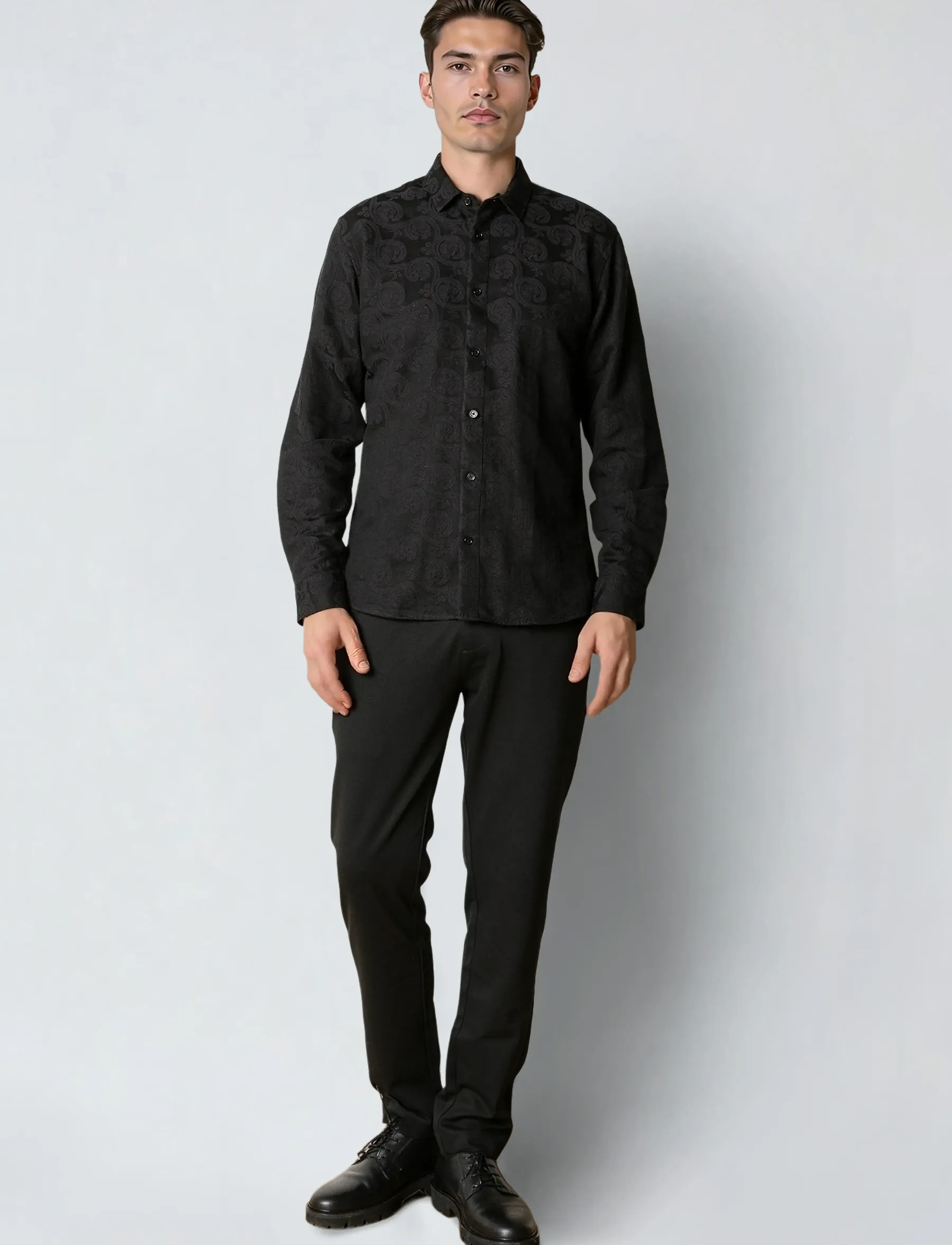 Clean Cut Copenhagen Malvin Jaquard Shirt mönstrade skjortor herr – bild 3