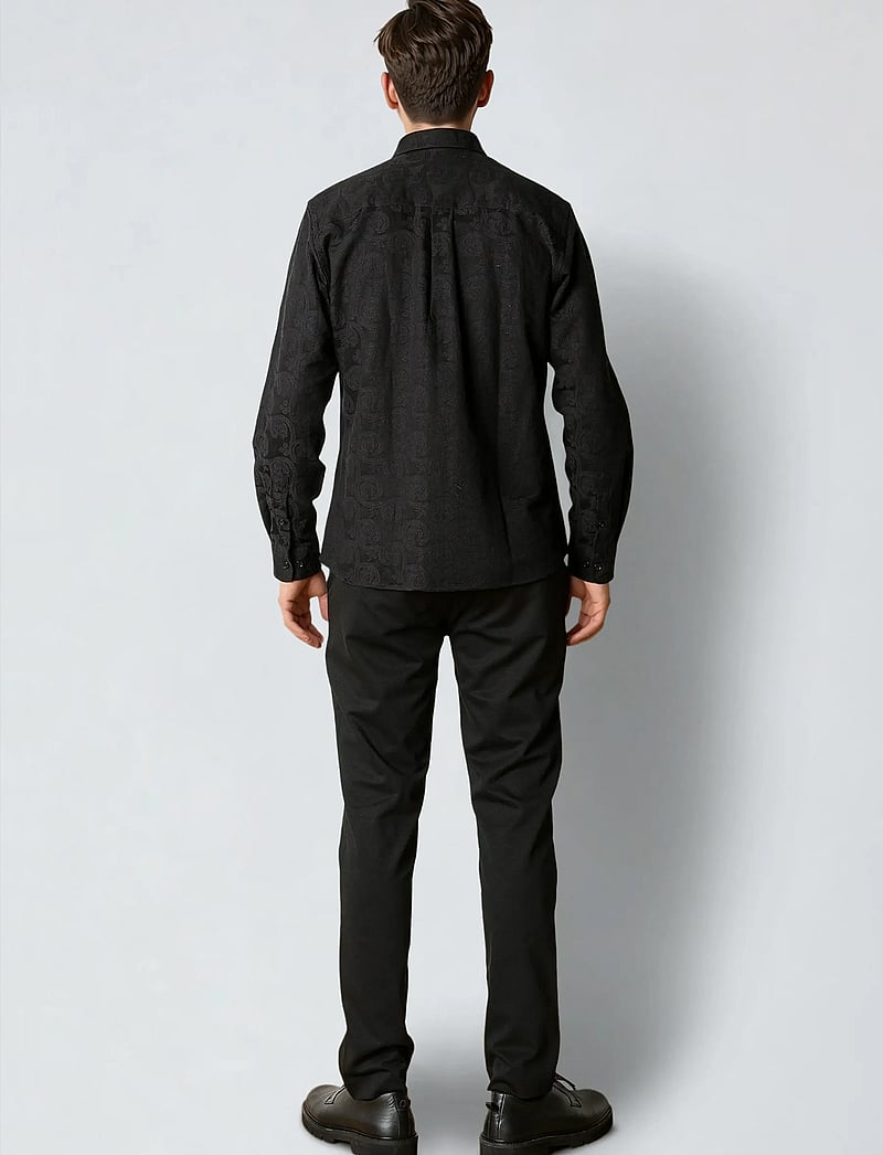 Clean Cut Copenhagen - Malvin jaquard shirt - mønstrede skjorter - black - 5